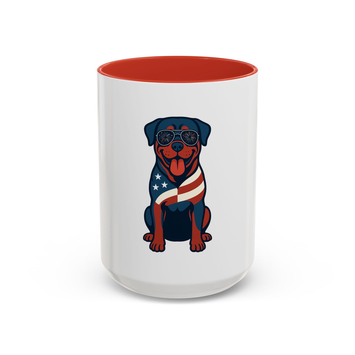Patriotic Dog Mug, Rottweiler Coffee Cup, Cute Pet Lover Gift