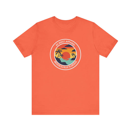 83 West Sunset Palm Tree Tee - Unisex Jersey Short Sleeve Shirt