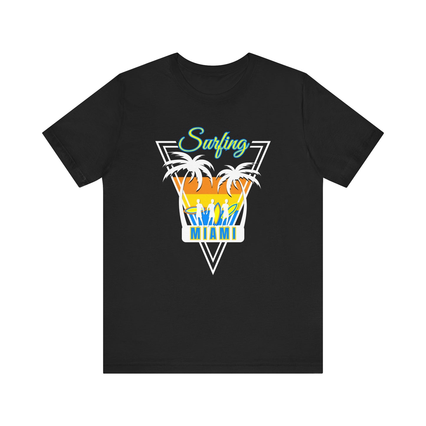 Miami Surfing Unisex Tee - Vibrant Beach Vibes for Summer Fun