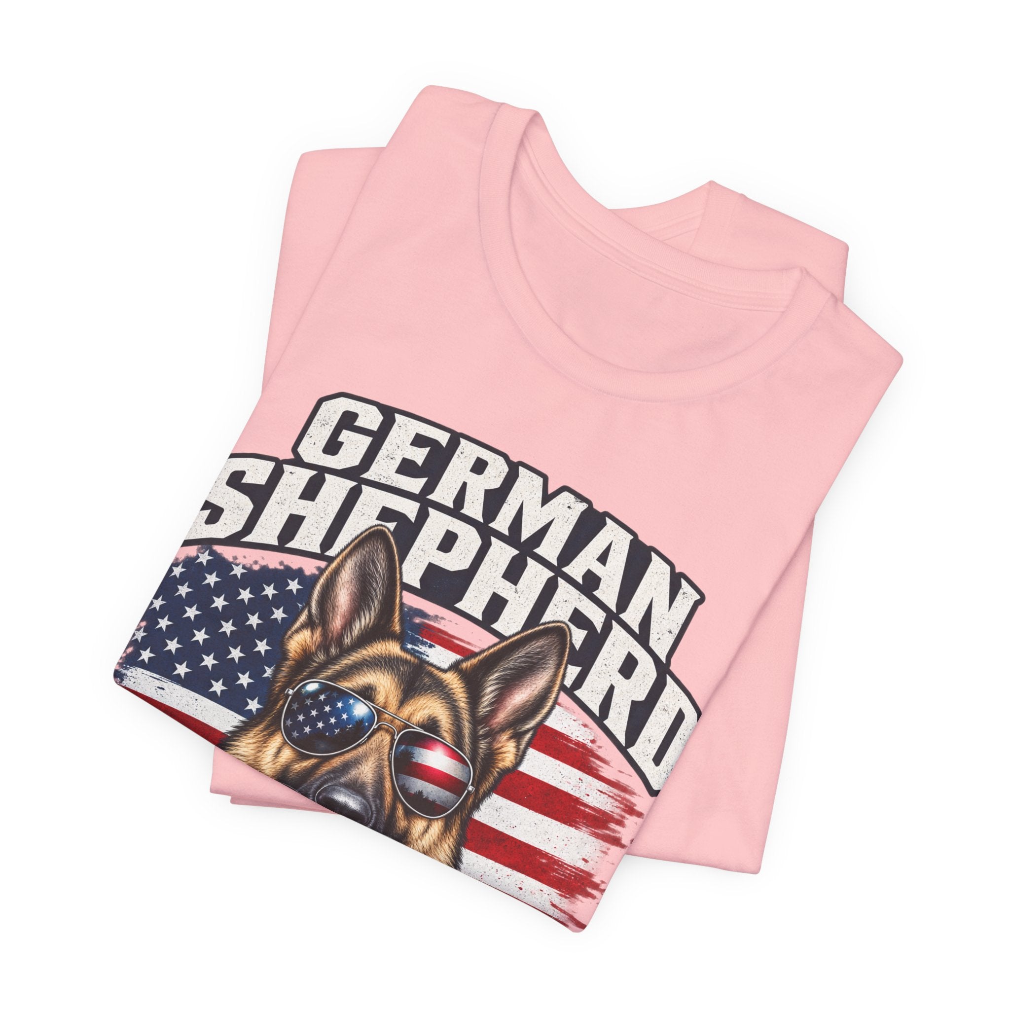 German Shepherd Nation T-Shirt – American Flag Dog Tee for Dog Lovers