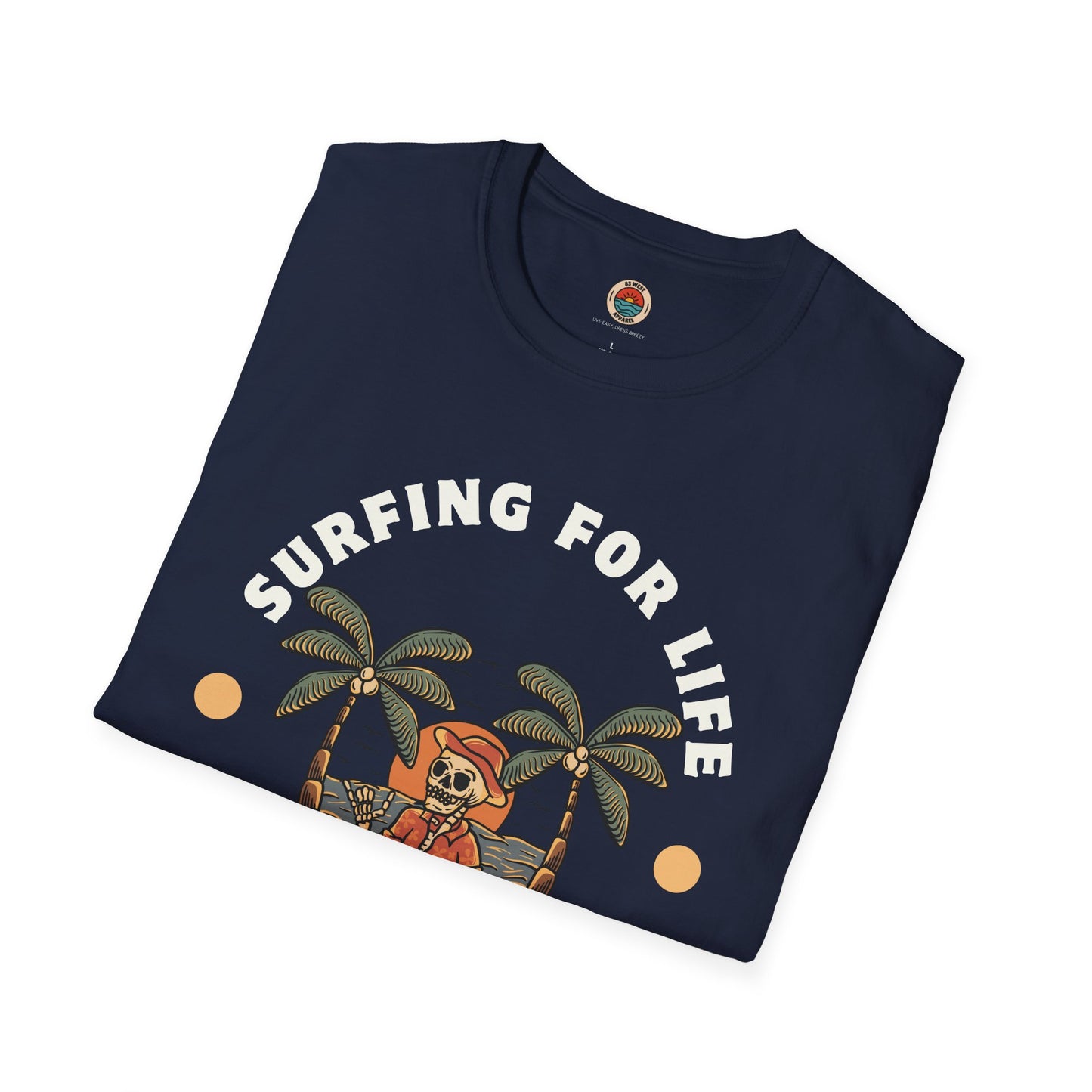 Surfing for Life Unisex Softstyle T-Shirt - Enjoy the Summer Time Graphic Tee