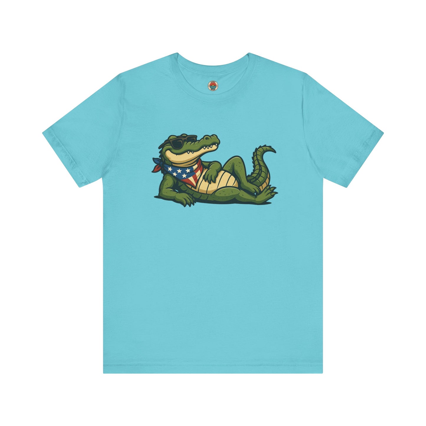 Crocodile Americana Tee: Fun Unisex T-Shirt for Summer