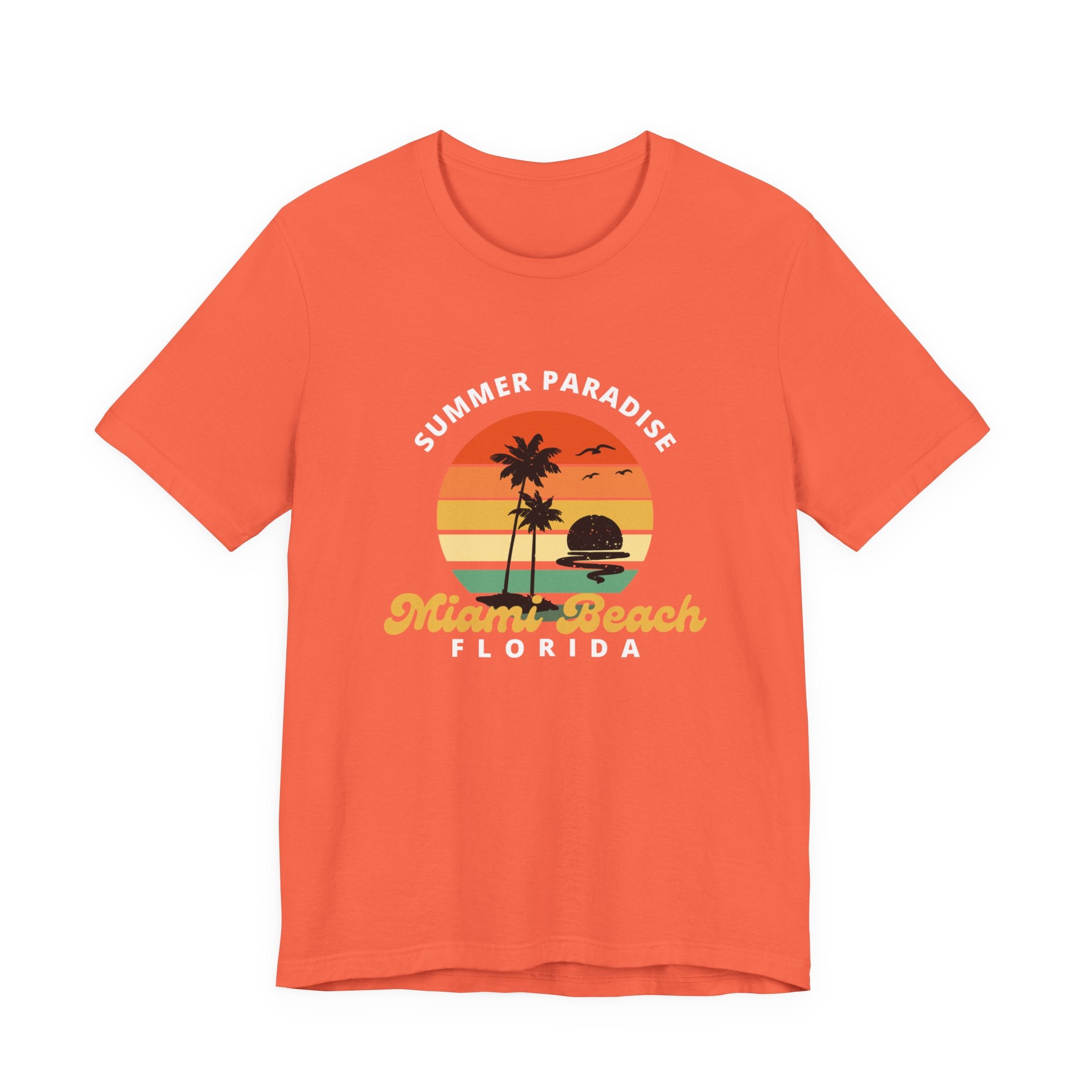 Summer Paradise Miami Beach Tee - Unisex Short Sleeve Shirt