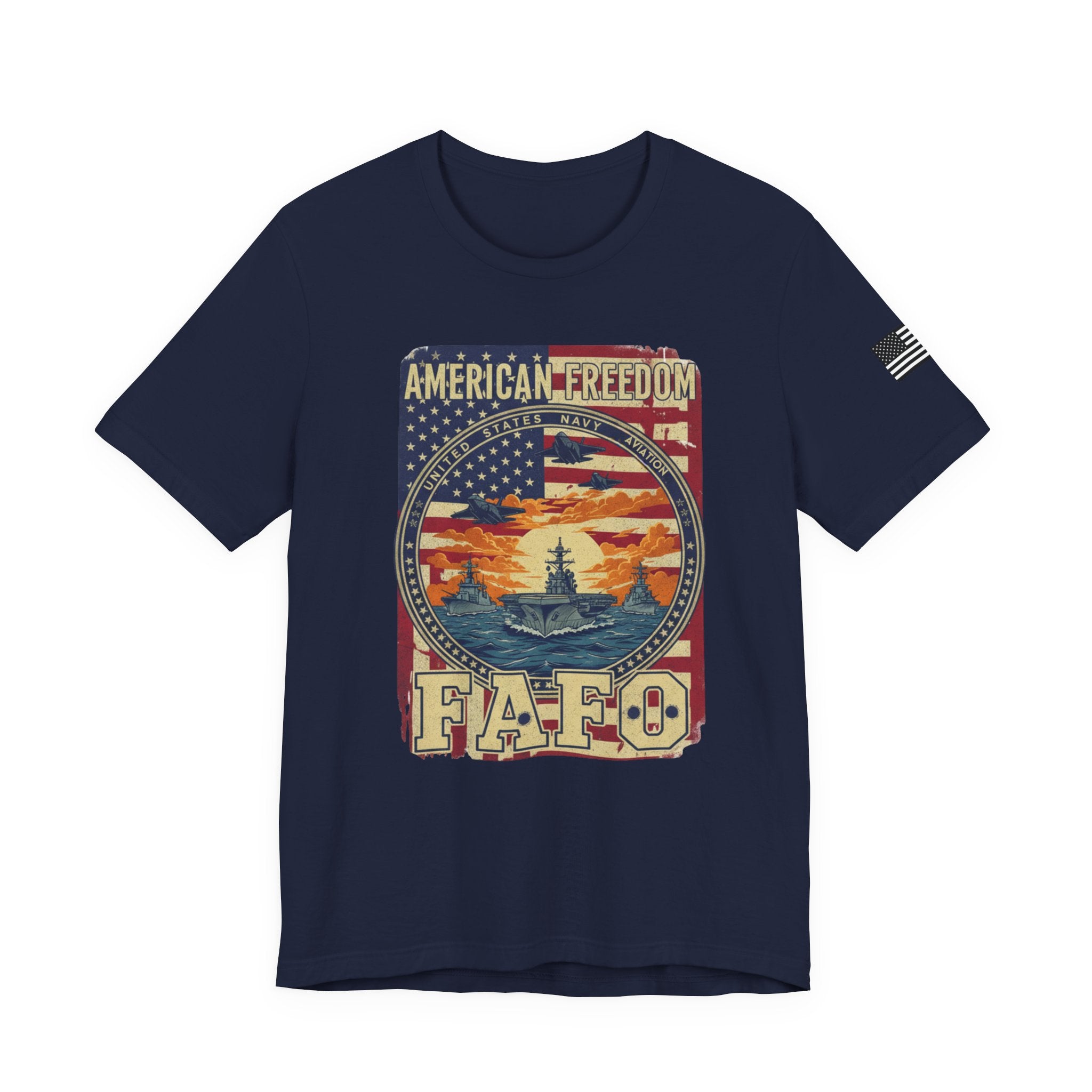 Patriotic Freedom Tee | Unisex Short Sleeve Shirt, American Flag Shirt, Casual Wear, Gift for Veterans