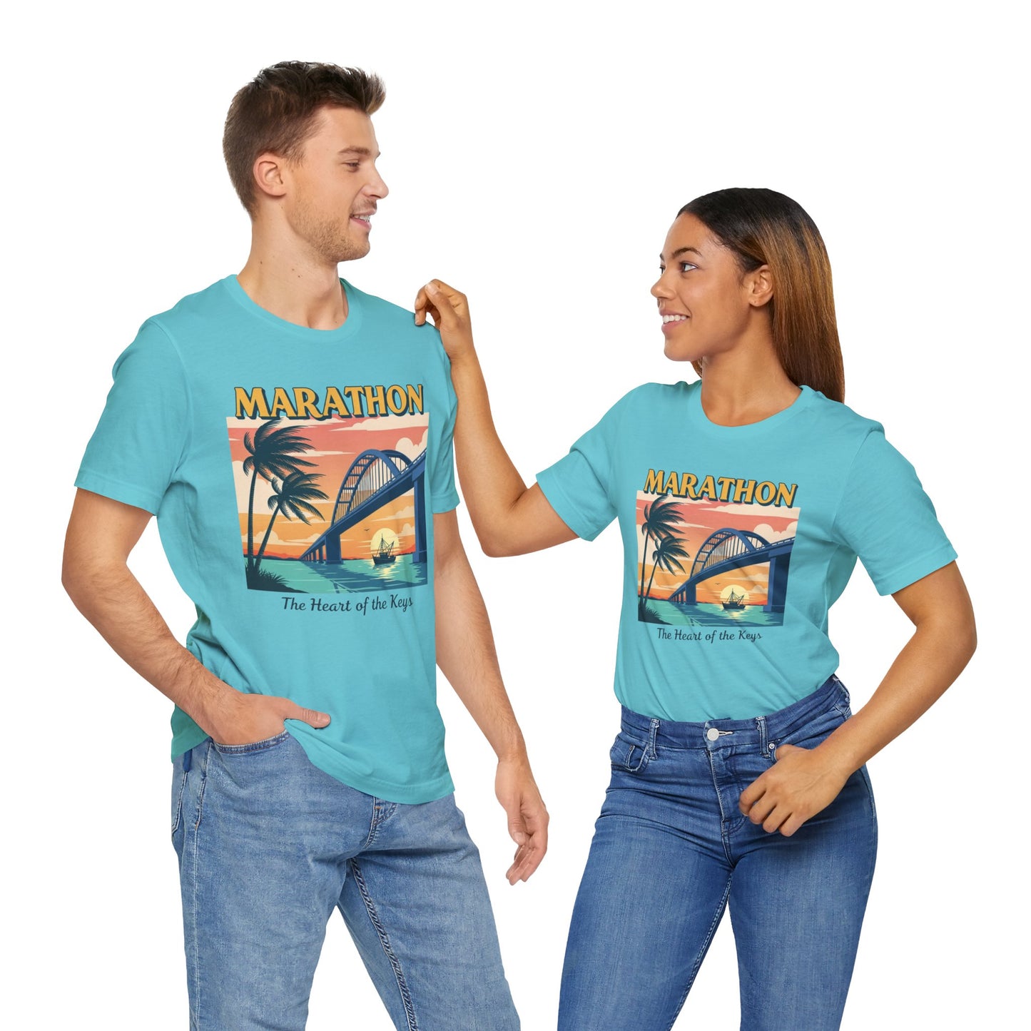FLORIDA KEYS COLLECTION Marathon Sunset Graphic Tee - Unisex Jersey Short Sleeve T-Shirt