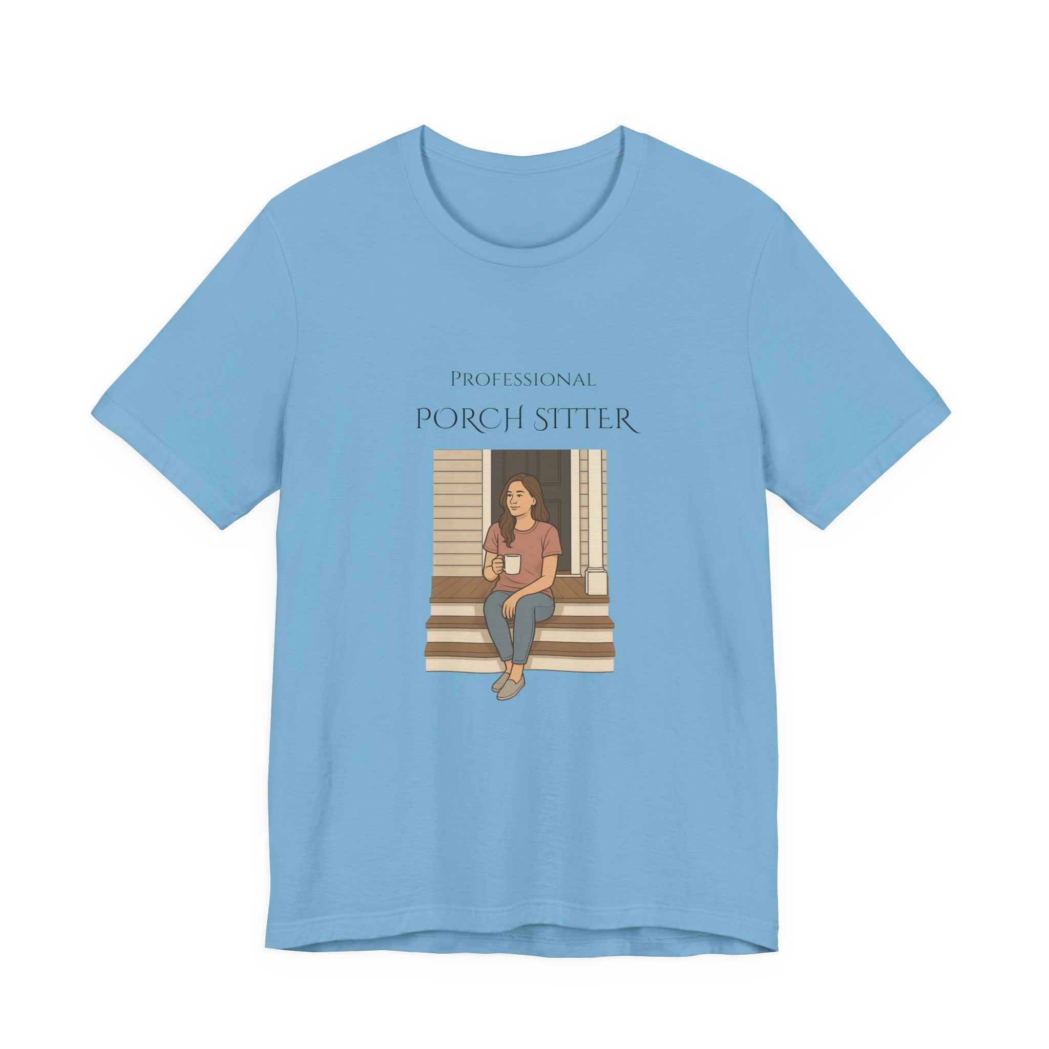 Professional Porch Sitter Tee, Cute Graphic Shirt, Relaxation Gift