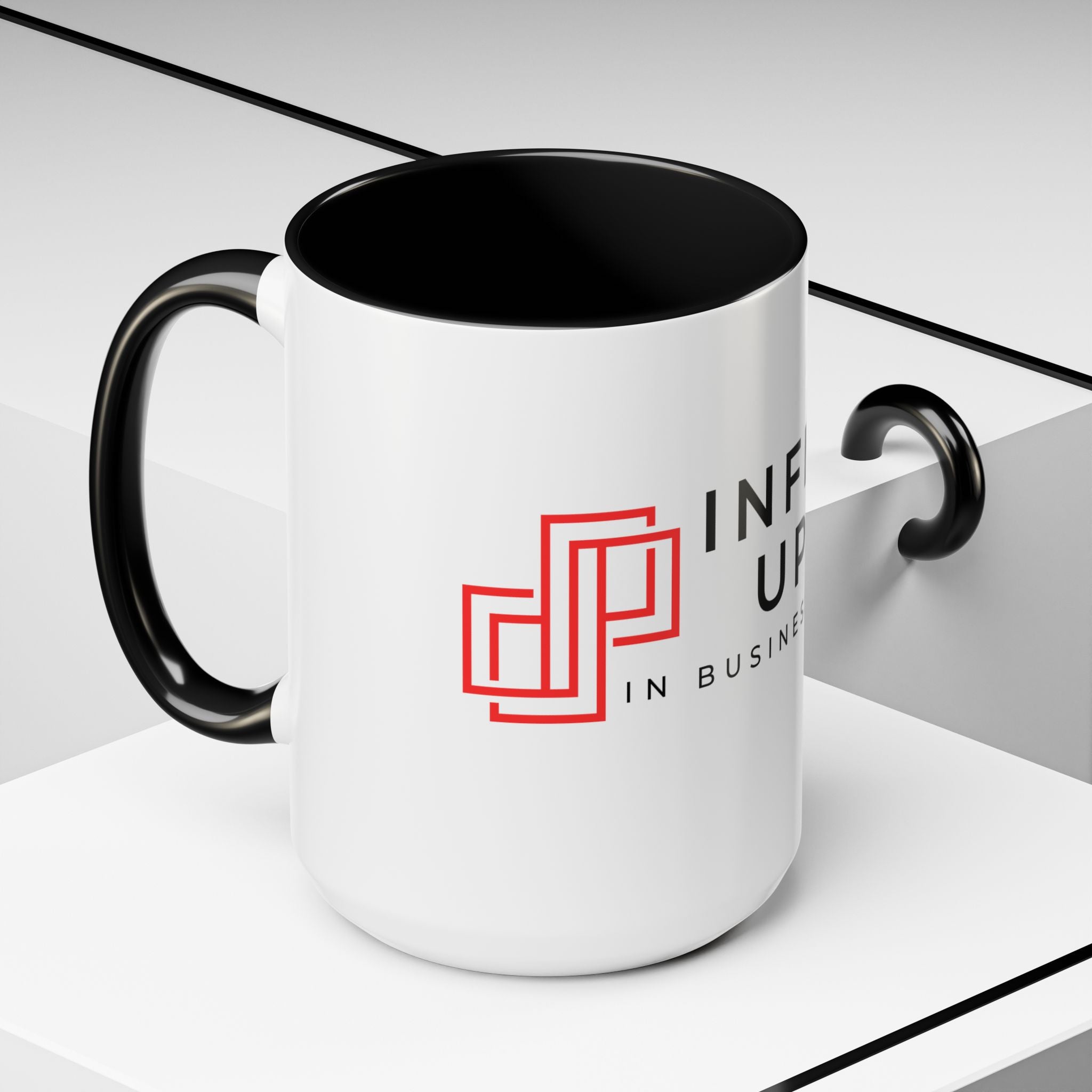Infinity Upside™ Branded Accent Coffee Mug – Logo Coffee Cup (11/15oz)