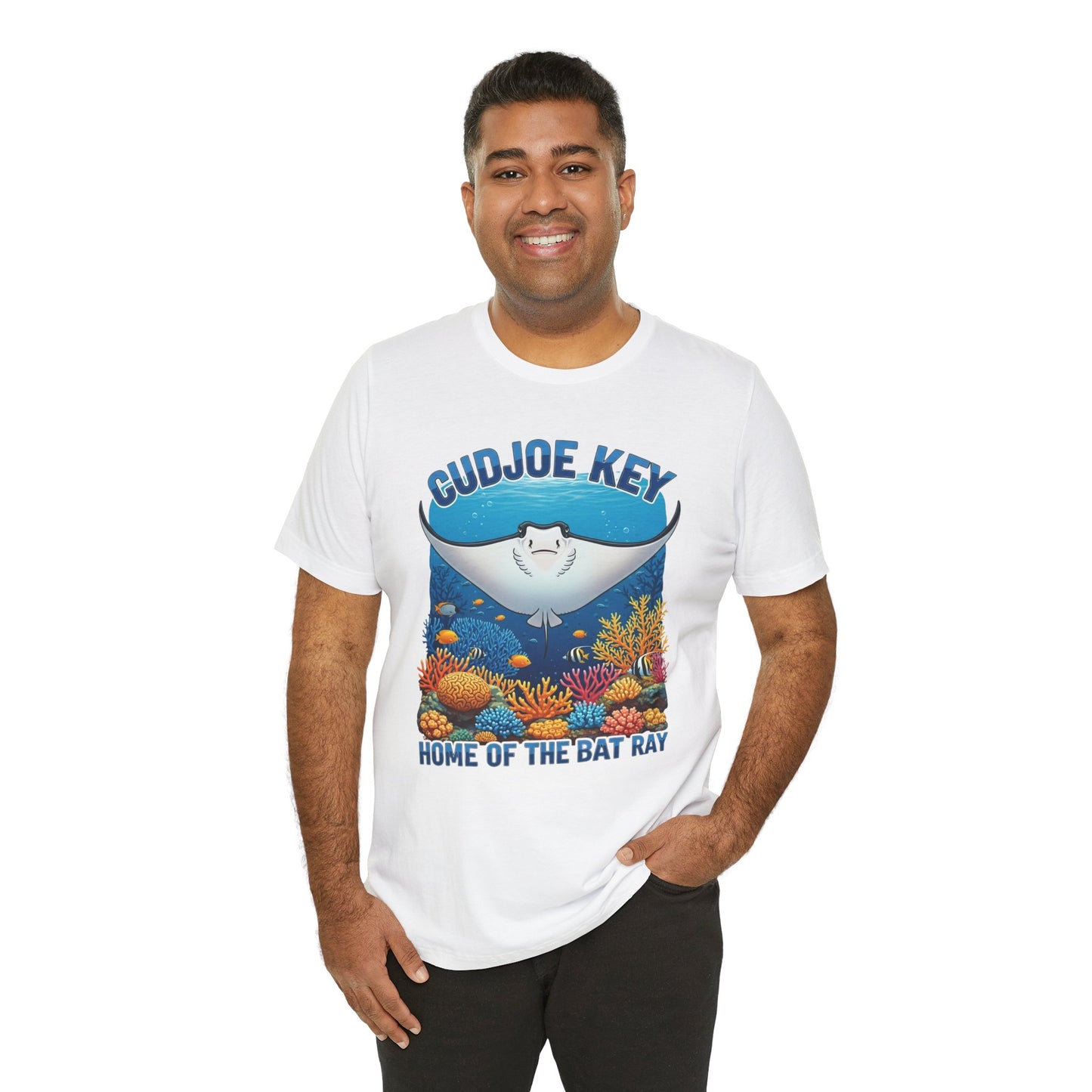 FLORIDA KEYS COLLECTION Cudjoe Key Bat Ray Tee, Unisex Graphic T-Shirt, Beach Apparel