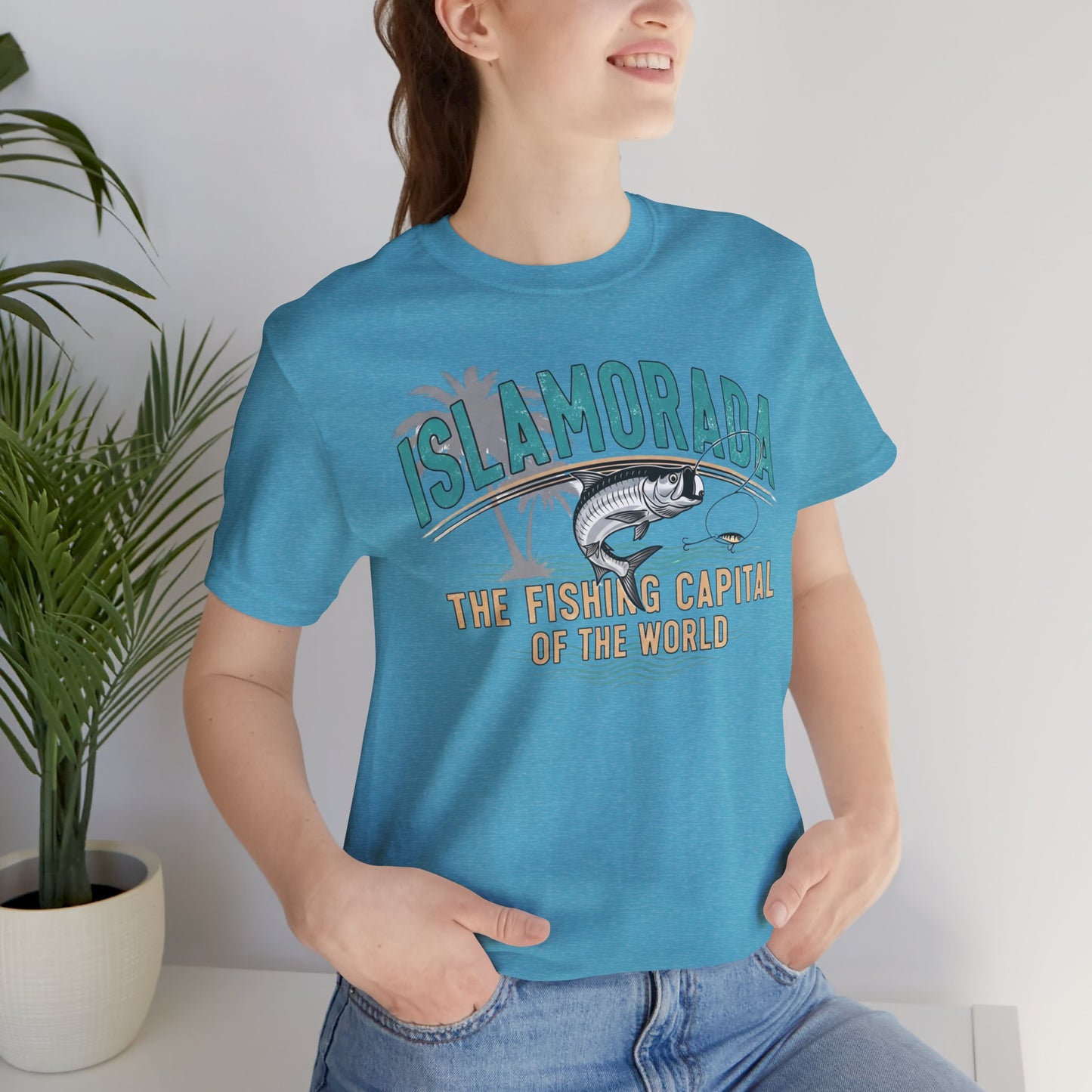 FLORIDA KEYS COLLECTION Islamorada Fishing Capital Tee, Unisex Fishing Shirt, Casual Beach Wear, Summer Vacation Top, Gift for Anglers