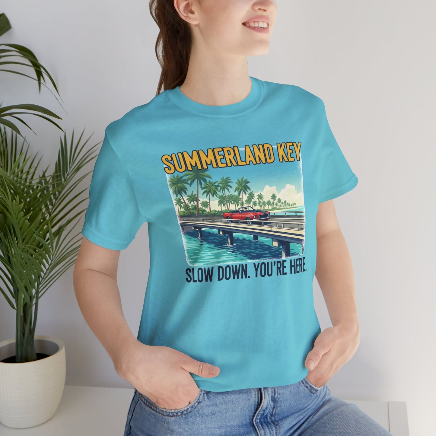 FLORIDA KEYS COLLECTION Summerland Key Relaxation Tee | Unisex Jersey Shirt for Beach Lovers, Vacation Vibe