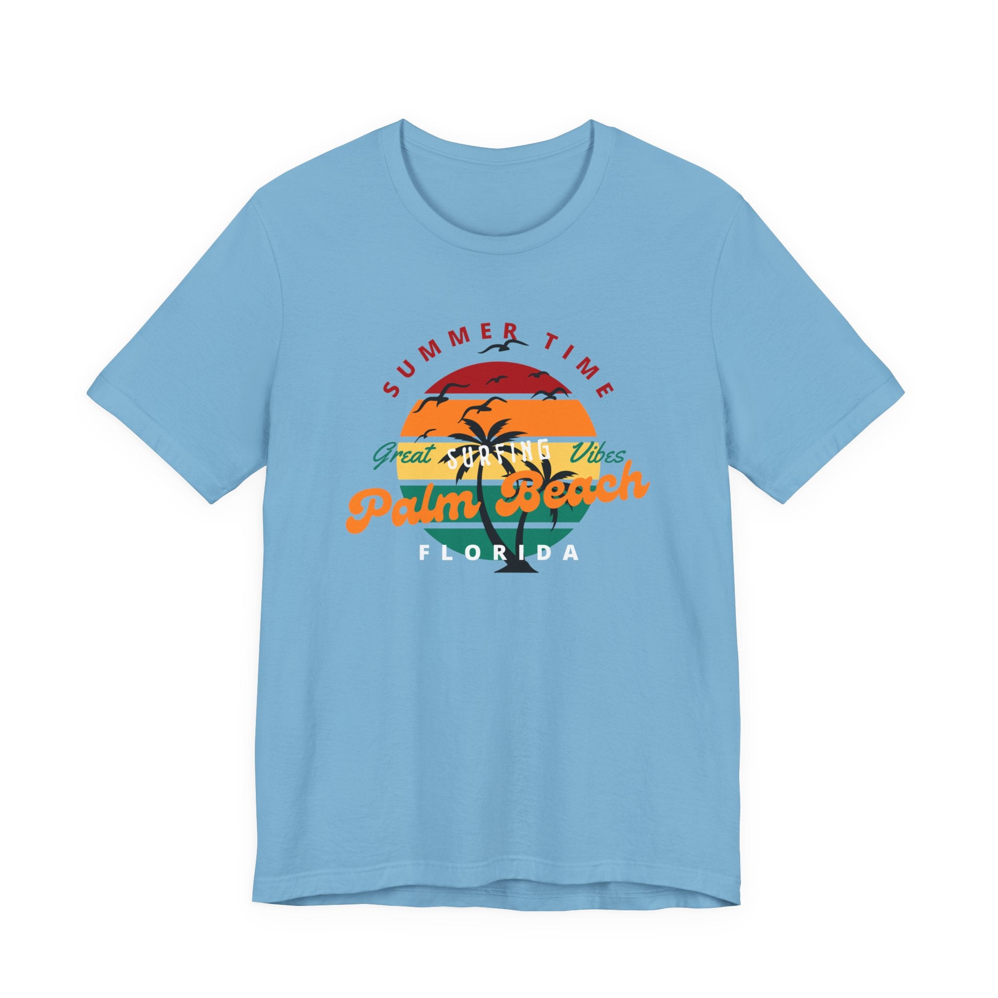 Summer Vibe Palm Beach Tee - Unisex Jersey Short Sleeve T-Shirt
