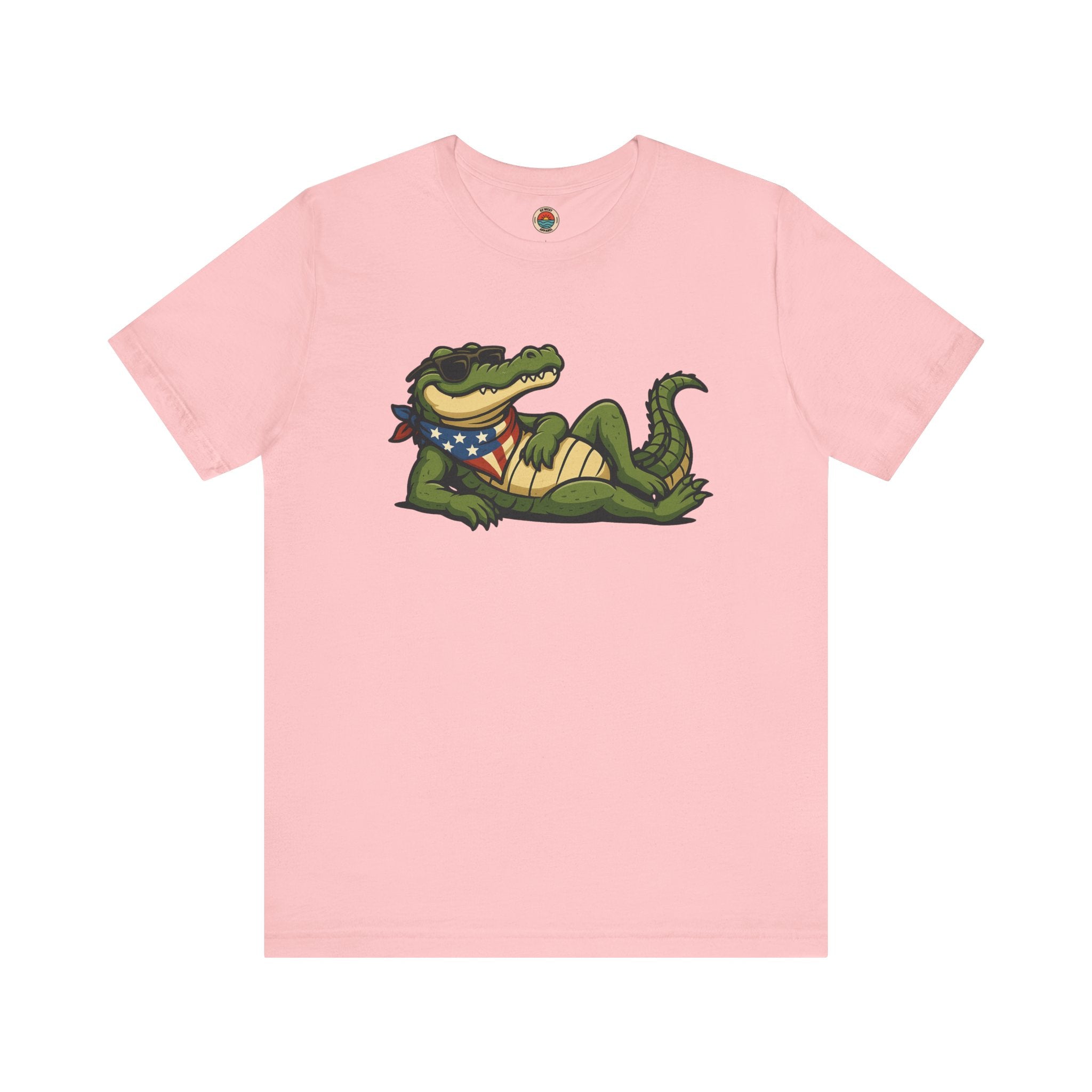 Crocodile Americana Tee: Fun Unisex T-Shirt for Summer