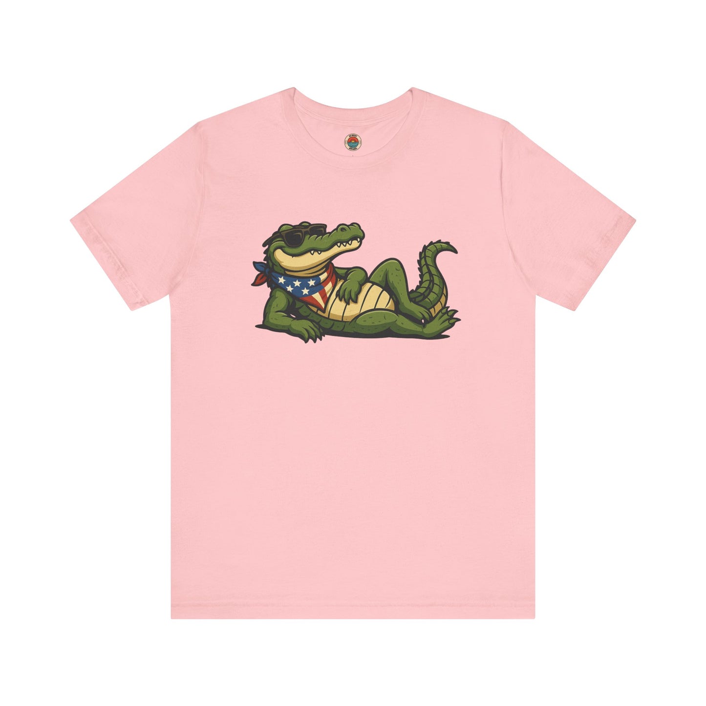 Crocodile Americana Tee: Fun Unisex T-Shirt for Summer