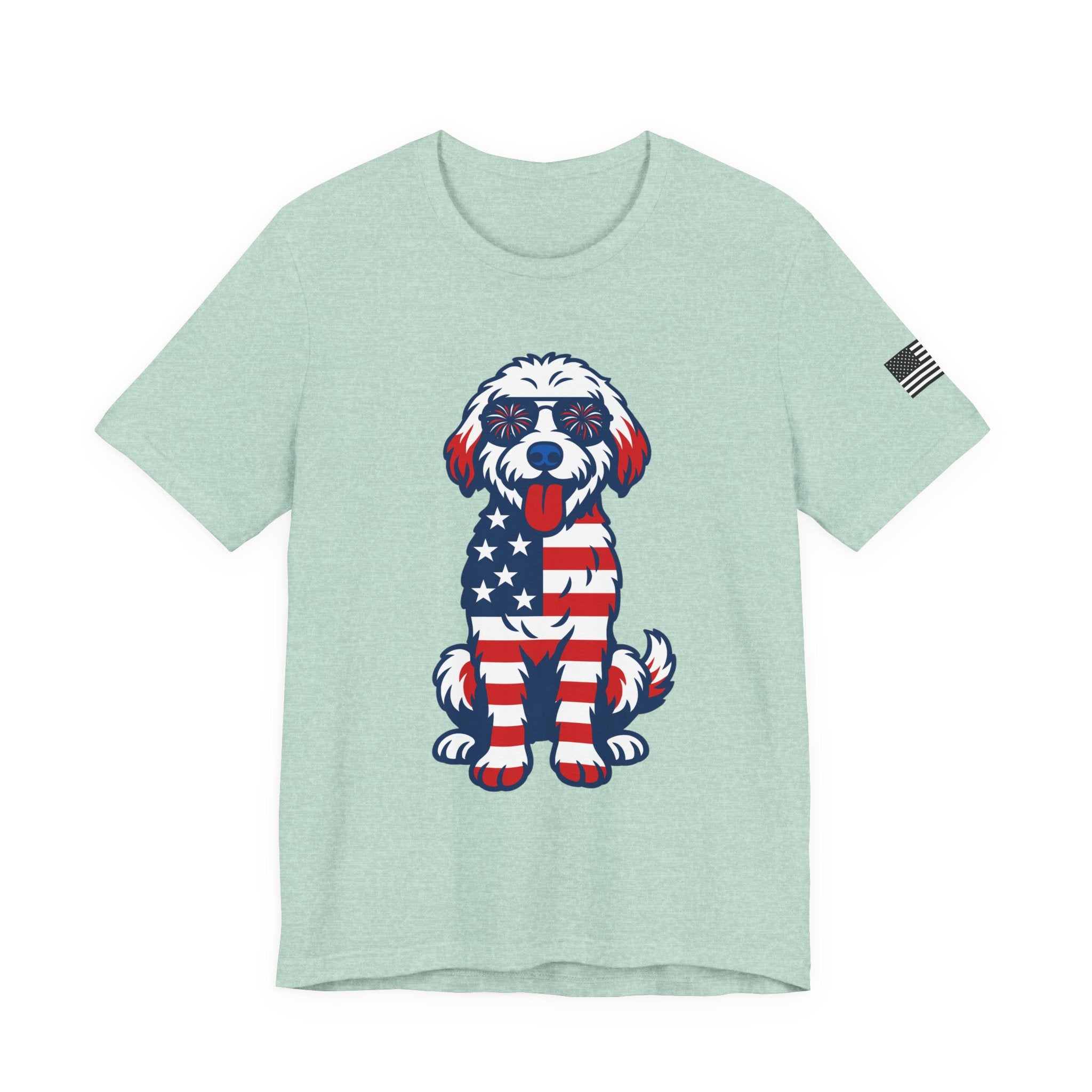 Patriotic Goldendoodle Dog Tee, Unisex T-Shirt, Americana Dog Shirt