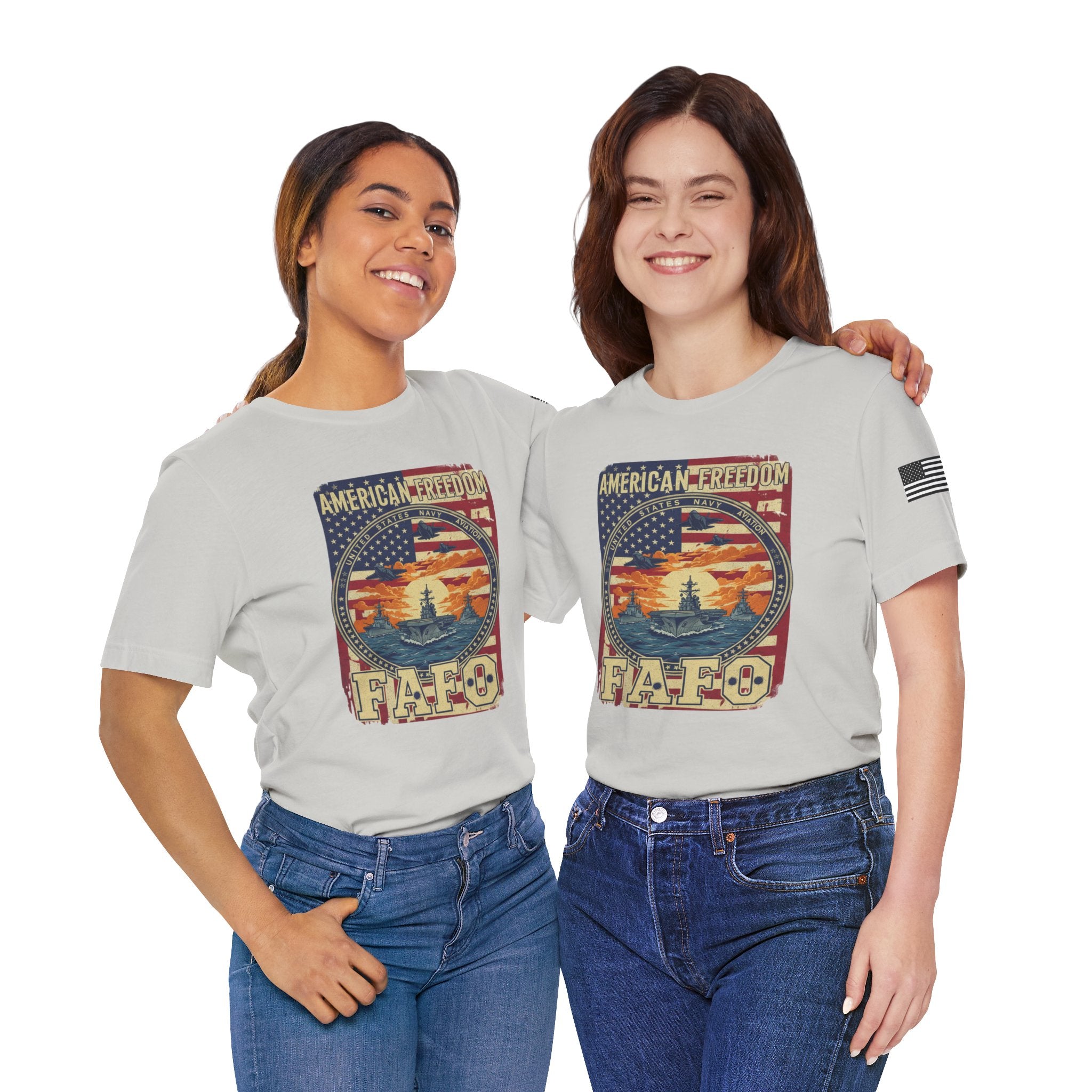Patriotic Freedom Tee | Unisex Short Sleeve Shirt, American Flag Shirt, Casual Wear, Gift for Veterans