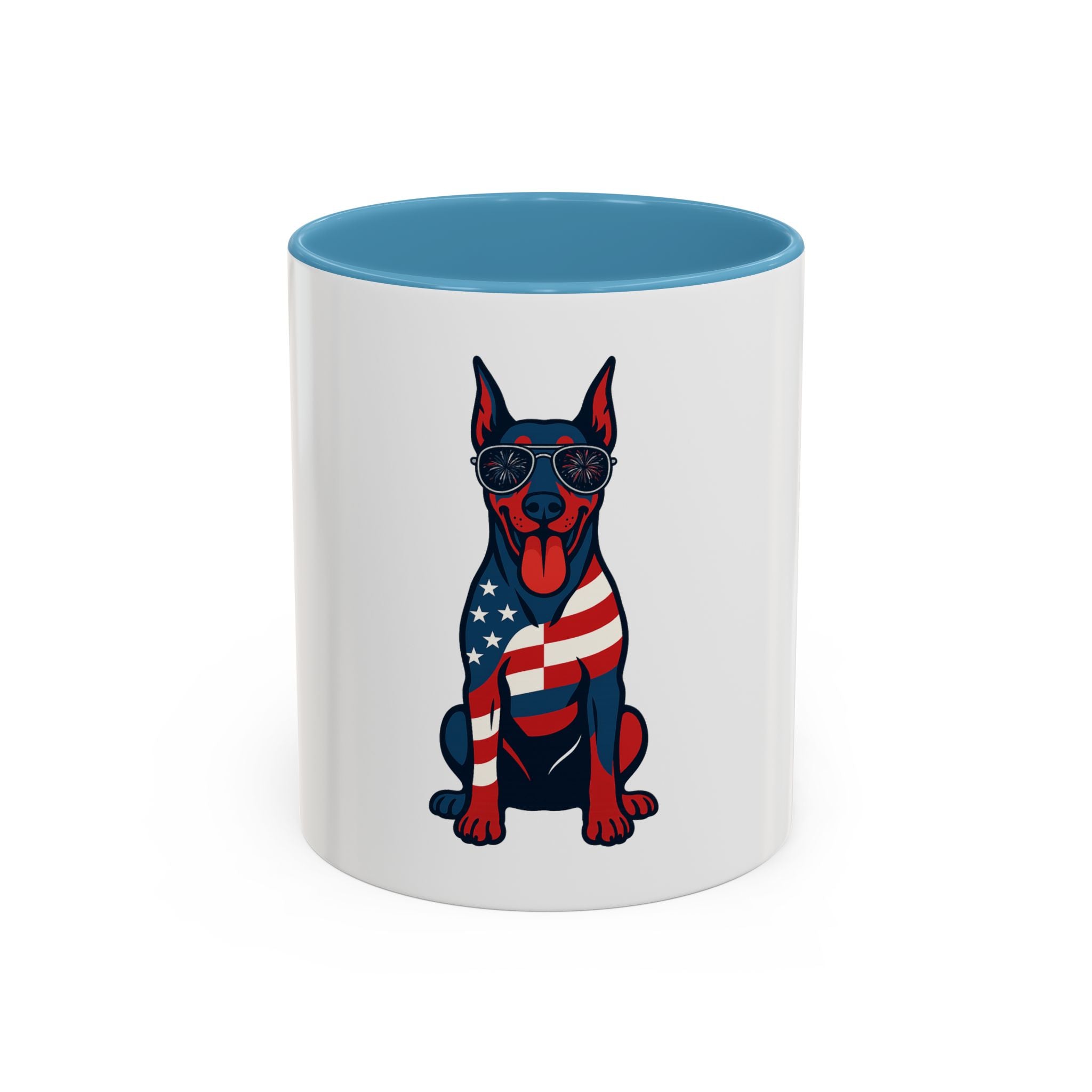 Patriotic Doberman Dog Coffee Mug - Perfect for Dog Lovers, 4th of July Gifts