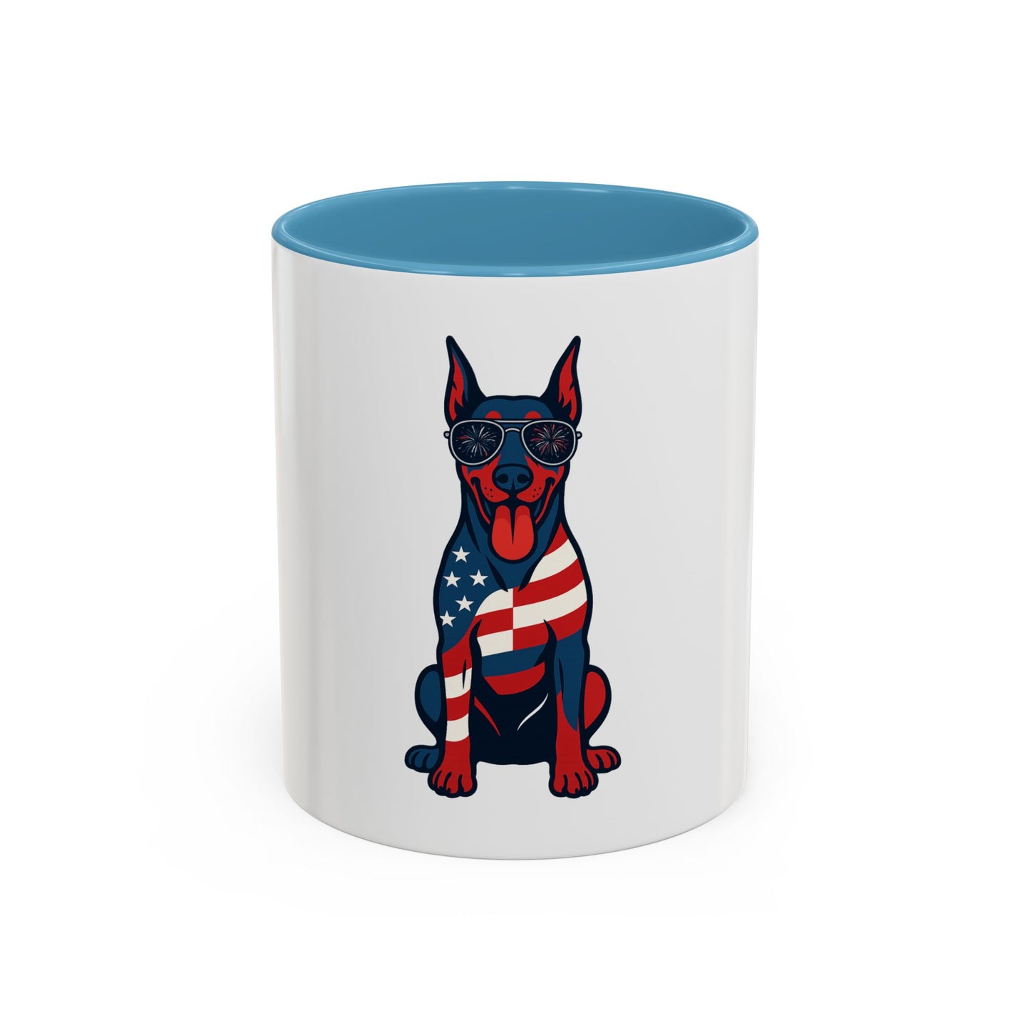 Patriotic Doberman Dog Coffee Mug - Perfect for Dog Lovers, 4th of July Gifts