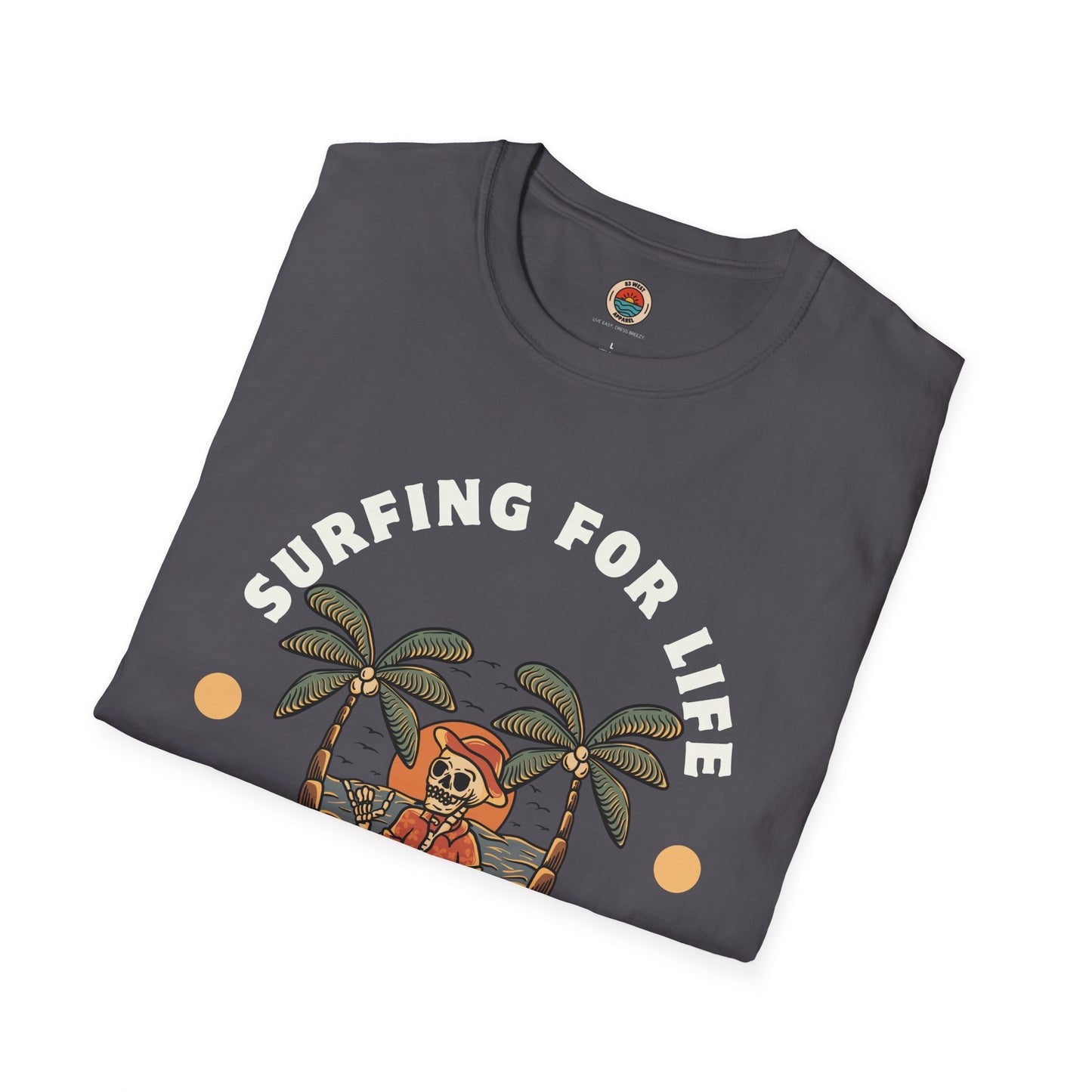 Surfing for Life Unisex Softstyle T-Shirt - Enjoy the Summer Time Graphic Tee