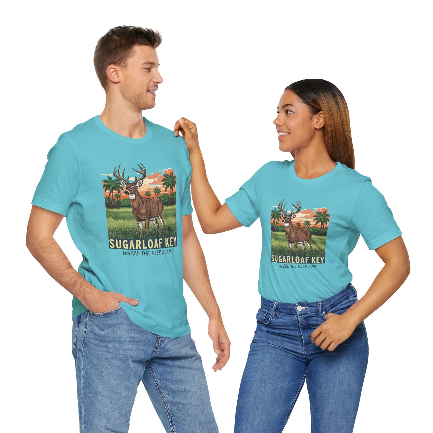 FLORIDA KEYS COLLECTION Sugarloaf Key Deer Graphic Tee, Nature Lover T-Shirt, Outdoor Adventure Apparel