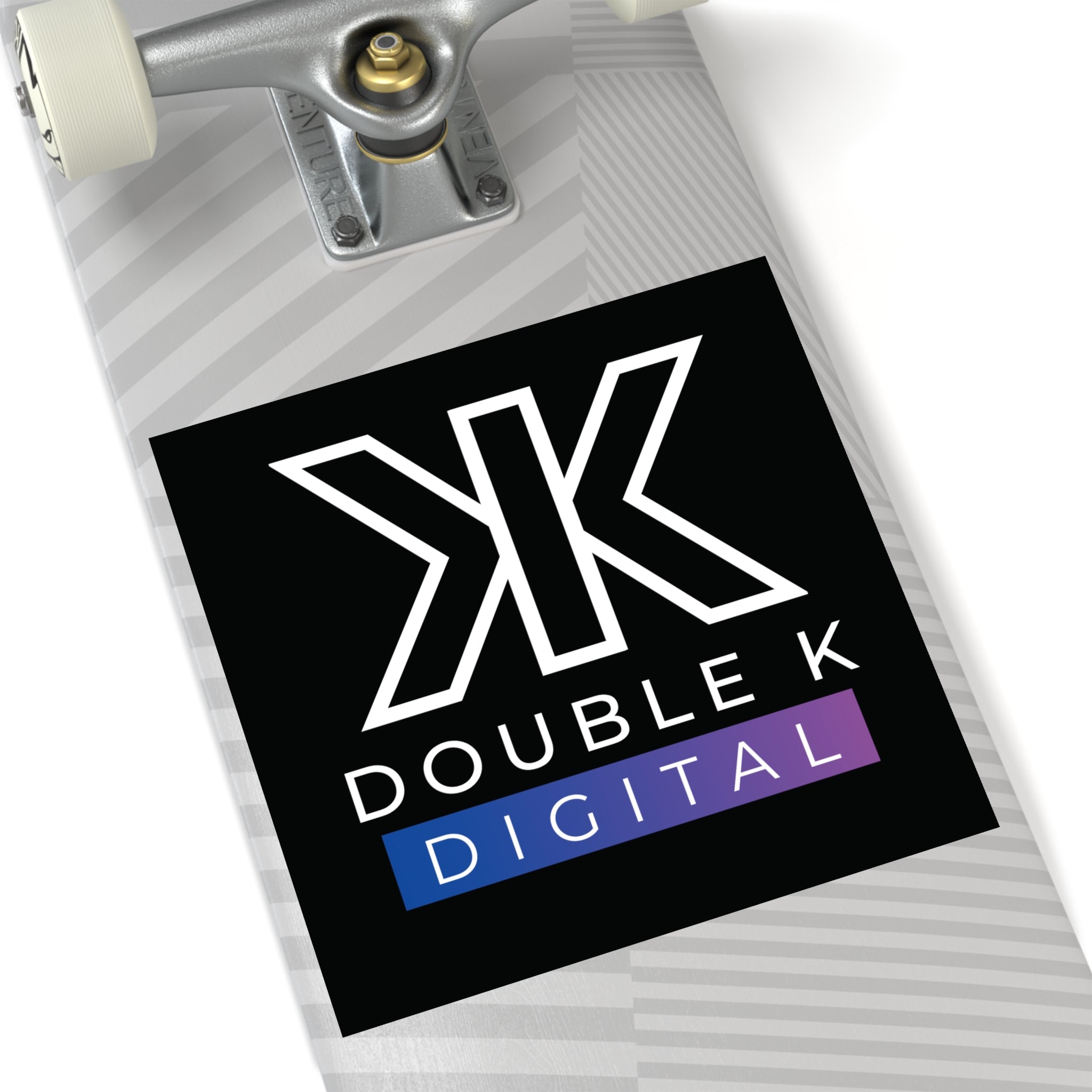 Double K Media Logo Square Sticker