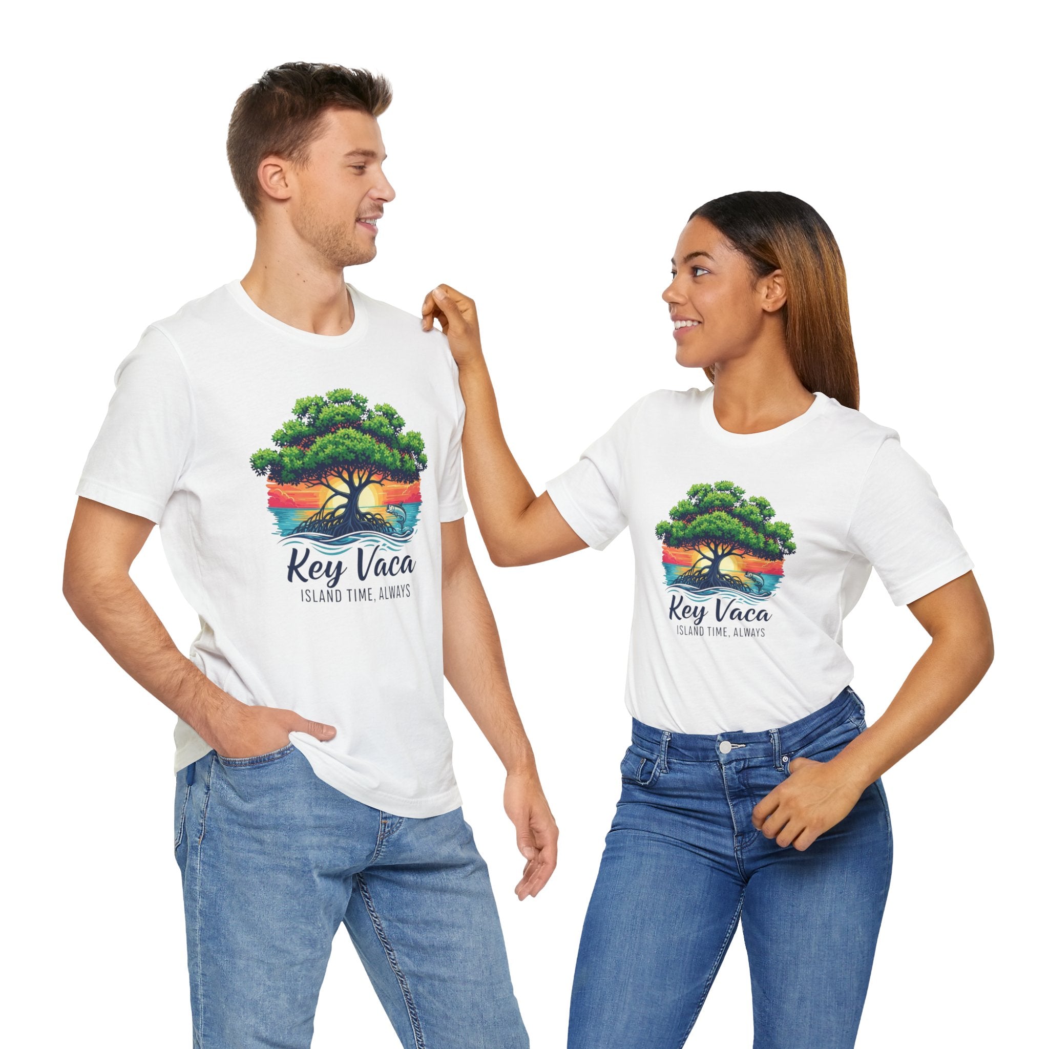 FLORIDA KEYS COLLECTION Key Vaca Sunset Design, Casual Summer Apparel, Unisex Graphic T-Shirt, Beachwear