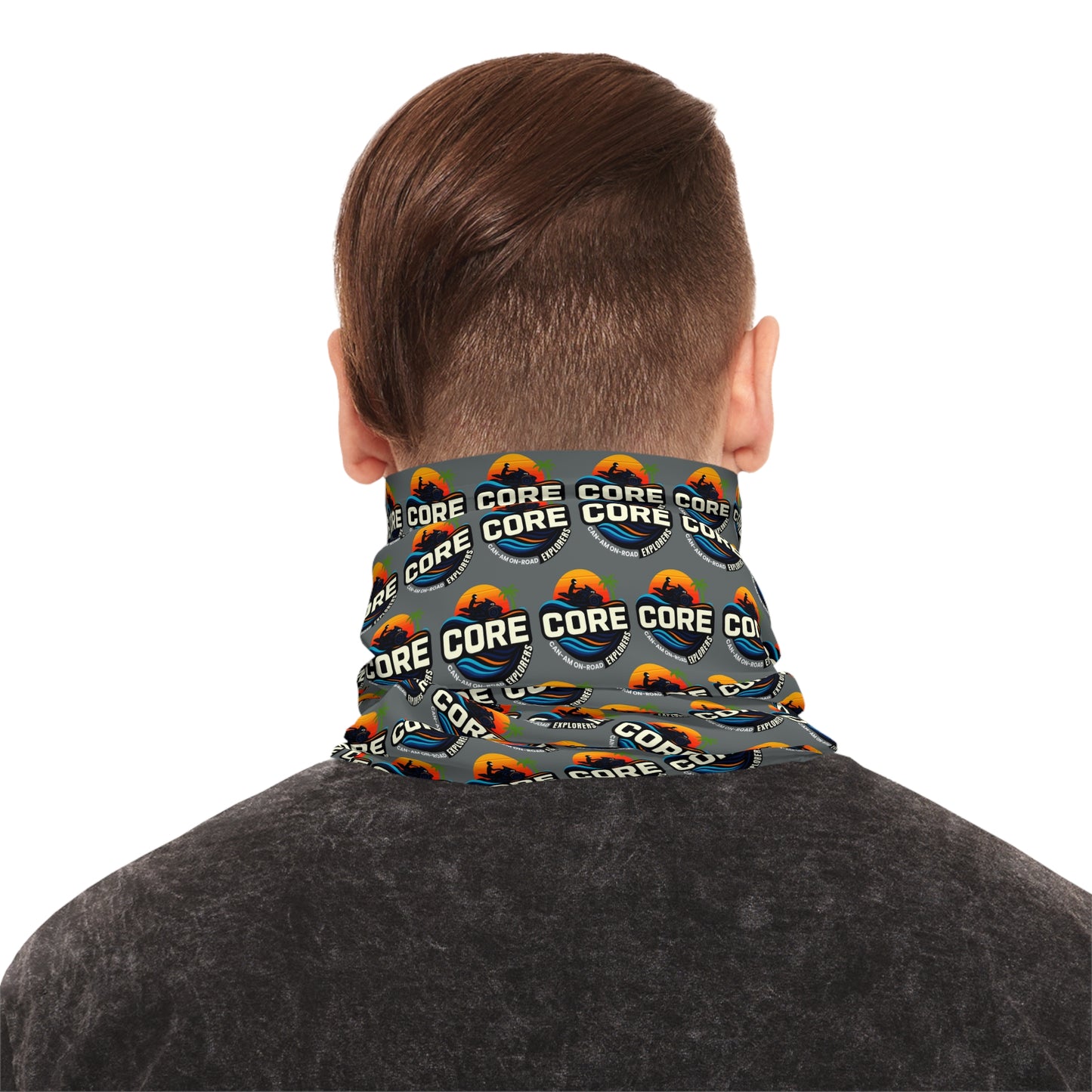 CORE Logo Neck Gaiter — Alternate Repeating Pattern Face Shield