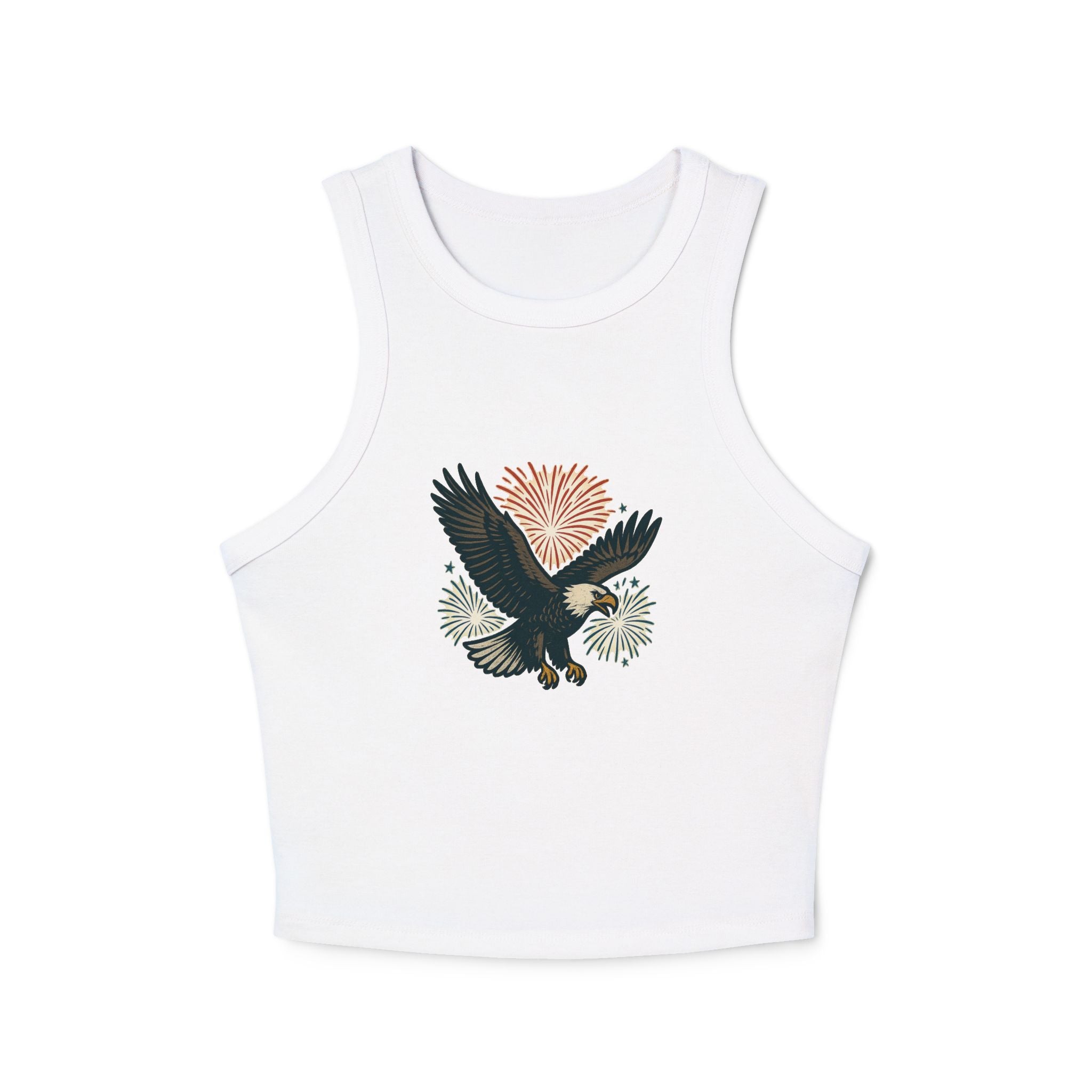 Eagle Wings Racer Tank Top, Women's Workout Shirt, Summer Beachwear, Casual Top