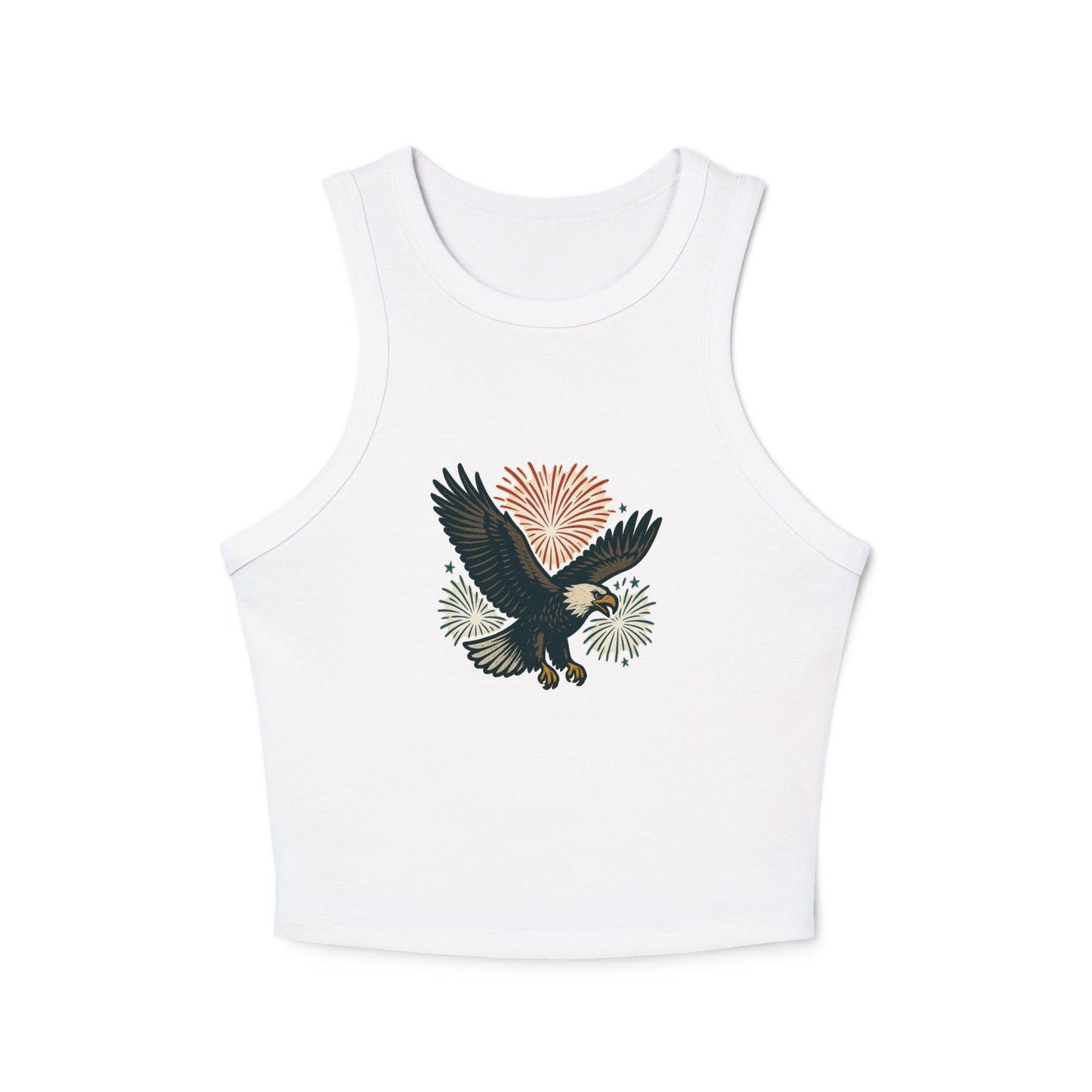 Eagle Wings Racer Tank Top, Women's Workout Shirt, Summer Beachwear, Casual Top