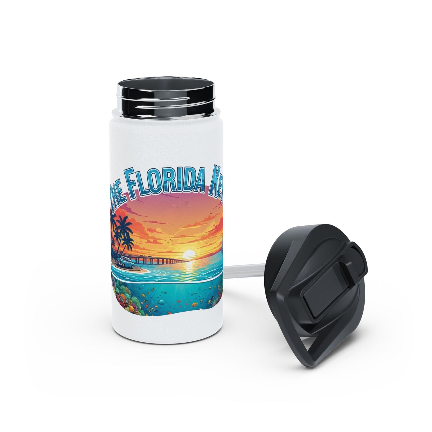 Florida Keys Water Bottle, Florida Vibes for Hydration, Eco-Friendly Travel Mug