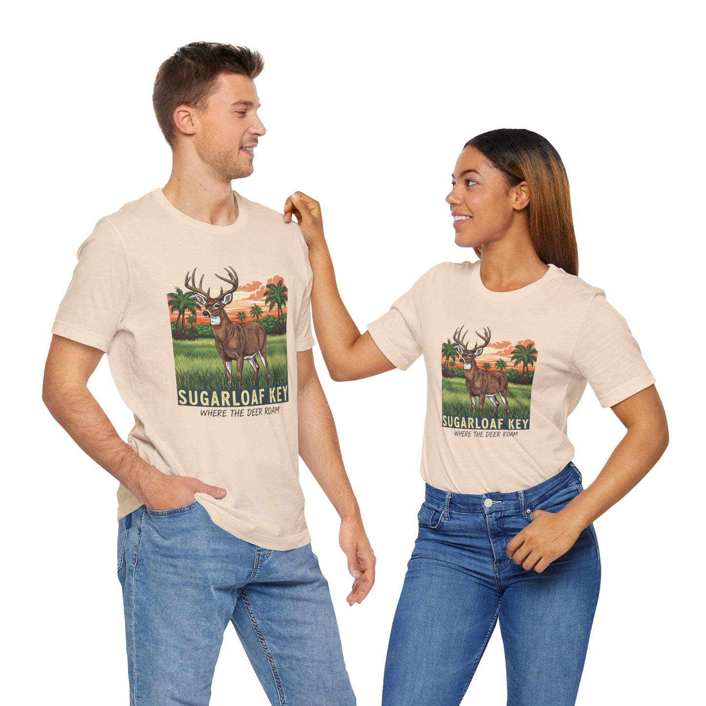 FLORIDA KEYS COLLECTION Sugarloaf Key Deer Graphic Tee, Nature Lover T-Shirt, Outdoor Adventure Apparel