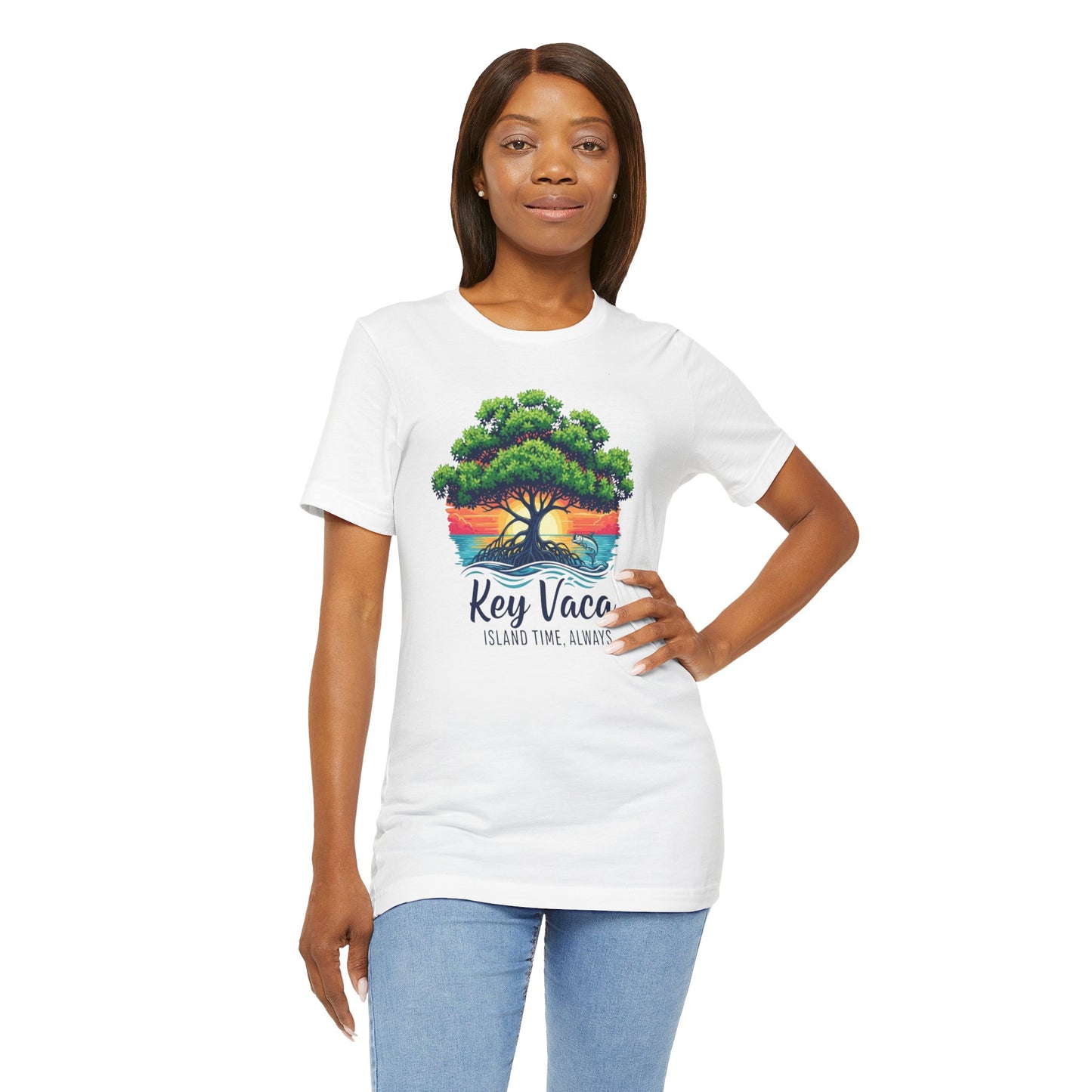 FLORIDA KEYS COLLECTION Key Vaca Sunset Design, Casual Summer Apparel, Unisex Graphic T-Shirt, Beachwear