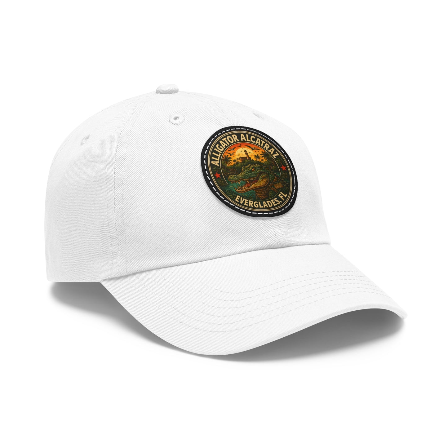 Vintage Alligator National Park Hat with Leather Patch, Outdoor Adventure Hat