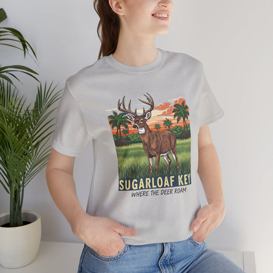 FLORIDA KEYS COLLECTION Sugarloaf Key Deer Graphic Tee, Nature Lover T-Shirt, Outdoor Adventure Apparel