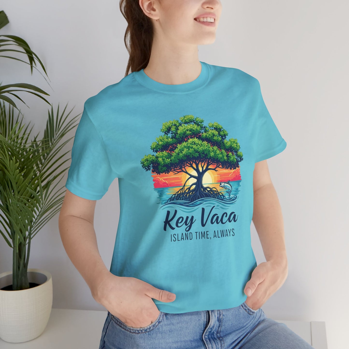 FLORIDA KEYS COLLECTION Key Vaca Sunset Design, Casual Summer Apparel, Unisex Graphic T-Shirt, Beachwear