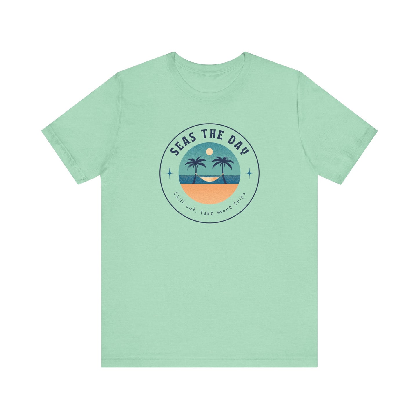 Seas the Day Tee - Unisex Jersey Short Sleeve Shirt for Beach Lovers