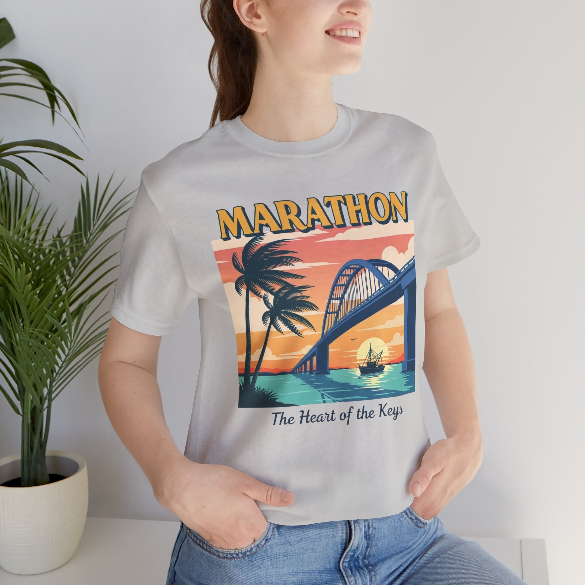 FLORIDA KEYS COLLECTION Marathon Sunset Graphic Tee - Unisex Jersey Short Sleeve T-Shirt