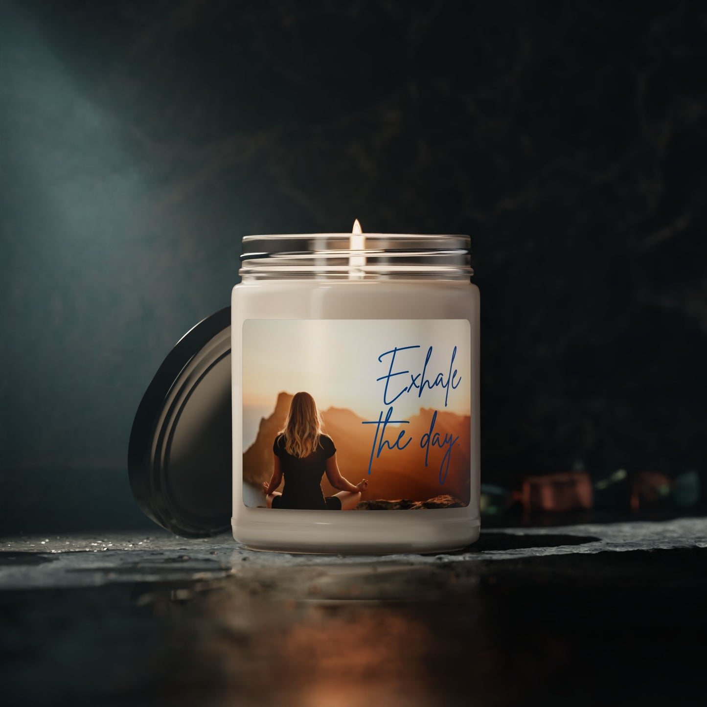 Scented Soy Candle - Exhale the Day | Relaxing Home Decor, Natural Wax Candle, Gift for Her, Spa Candle, Mindfulness Essential