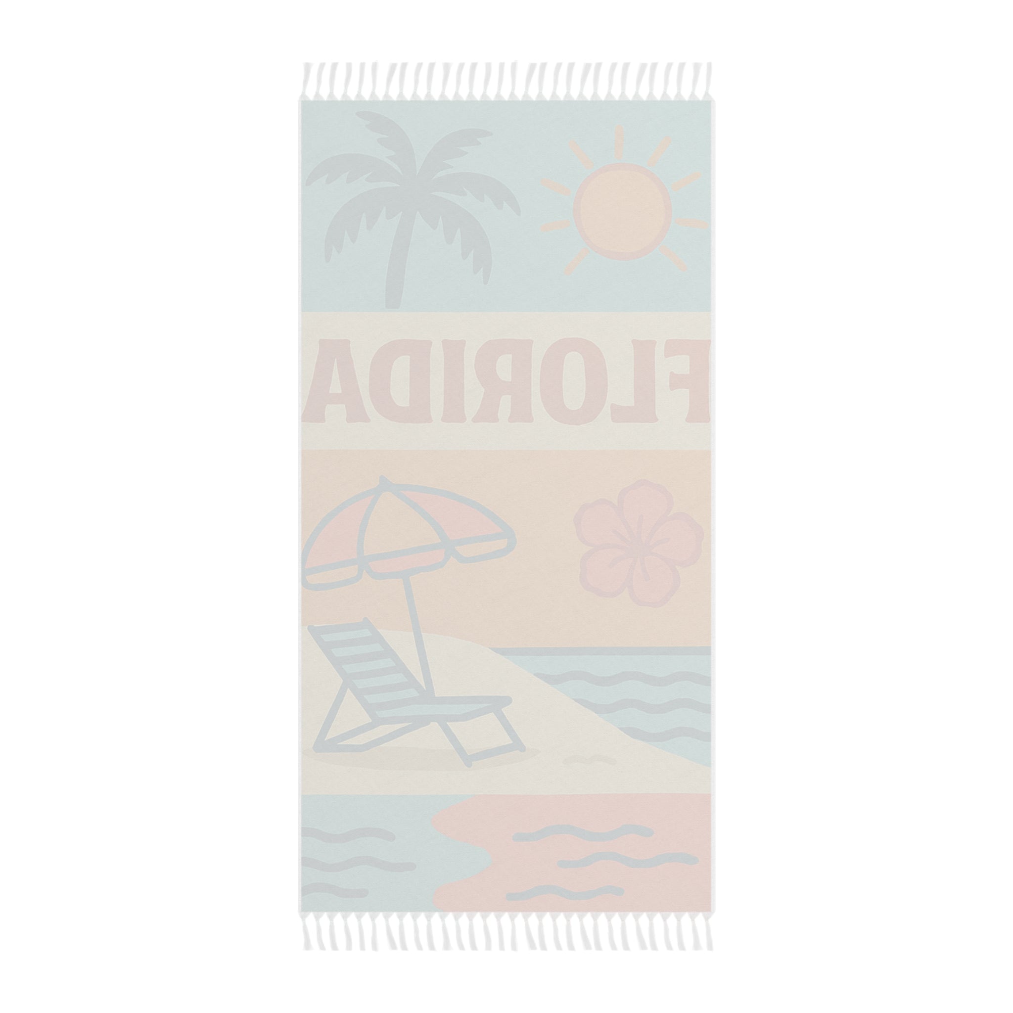 Boho Beach Towel with Florida Design | Tropical Vibes