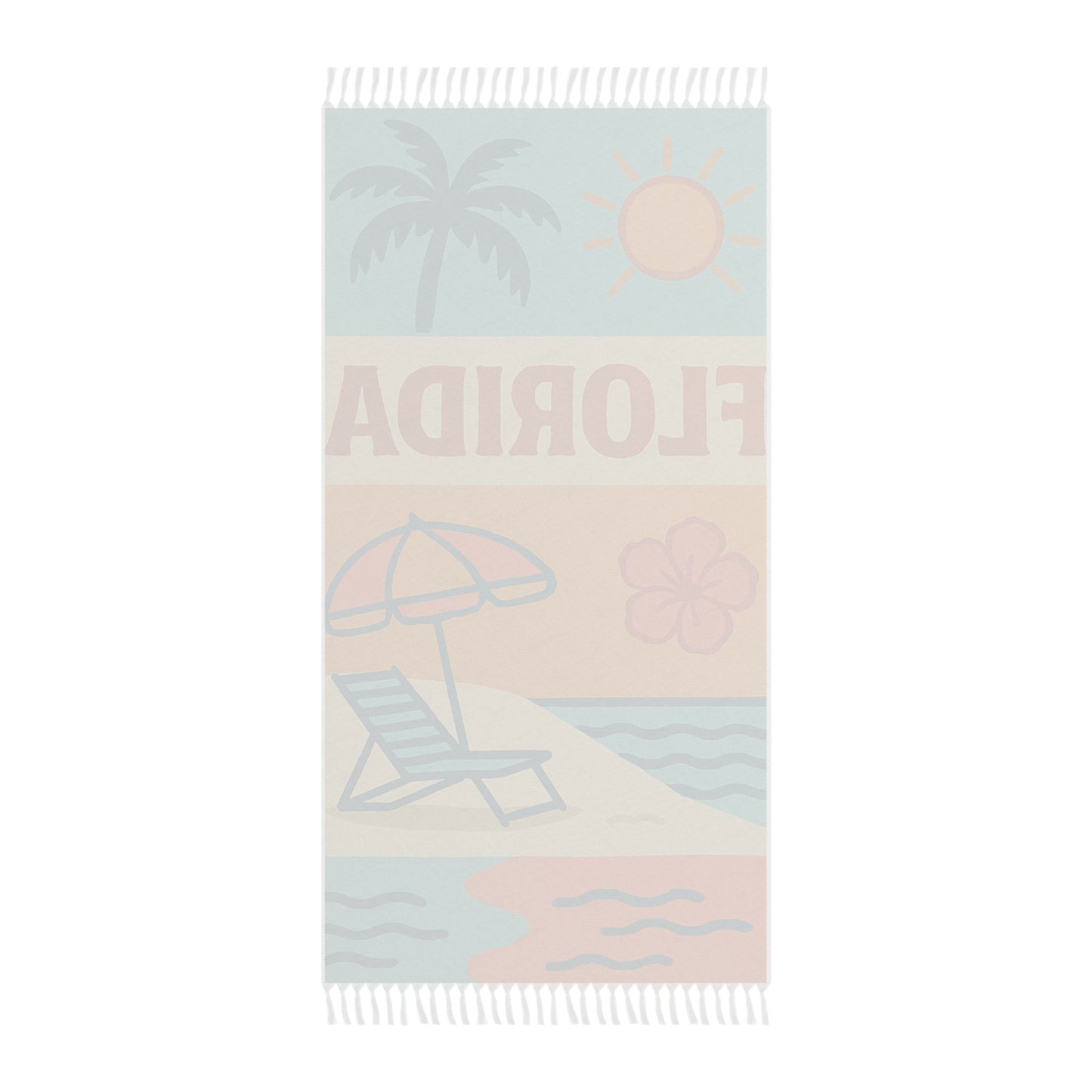 Boho Beach Towel with Florida Design | Tropical Vibes