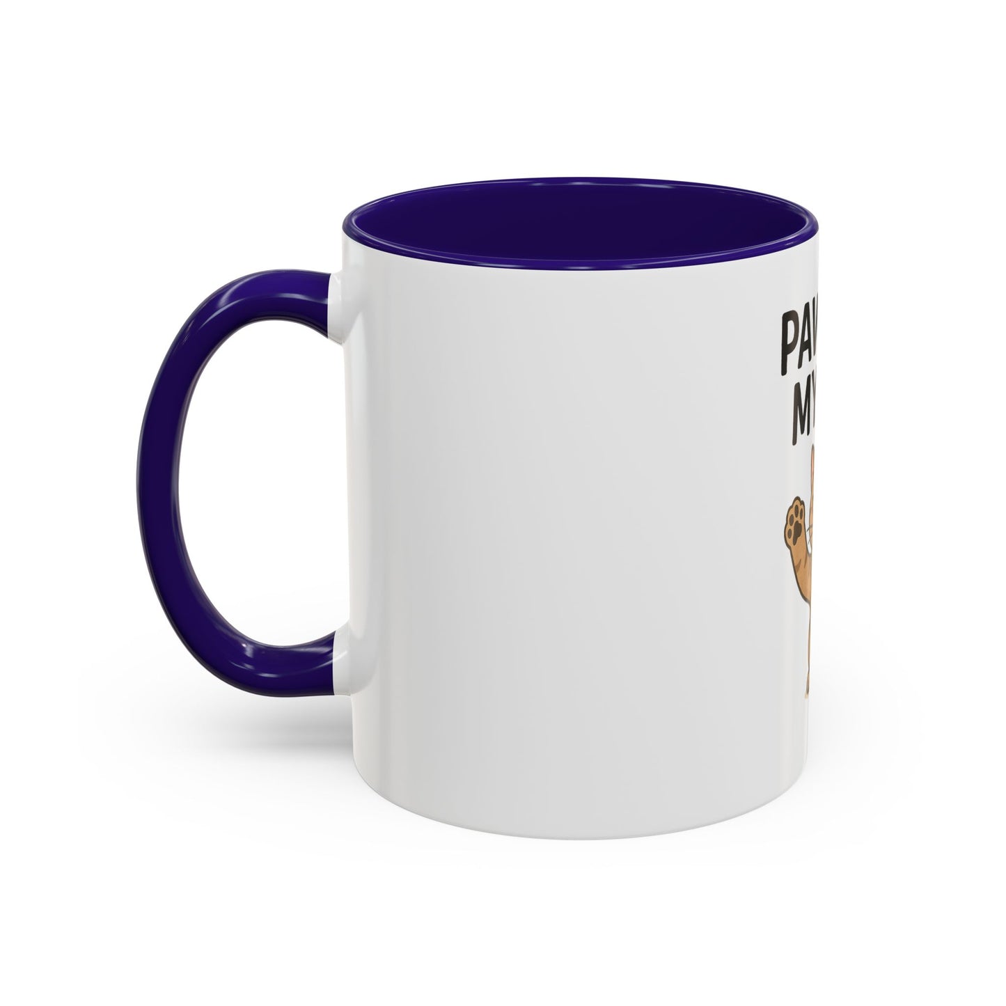 Funny Cat Mug - "Paws Off My Mug" - Colorful 11oz & 15oz Coffee Cup