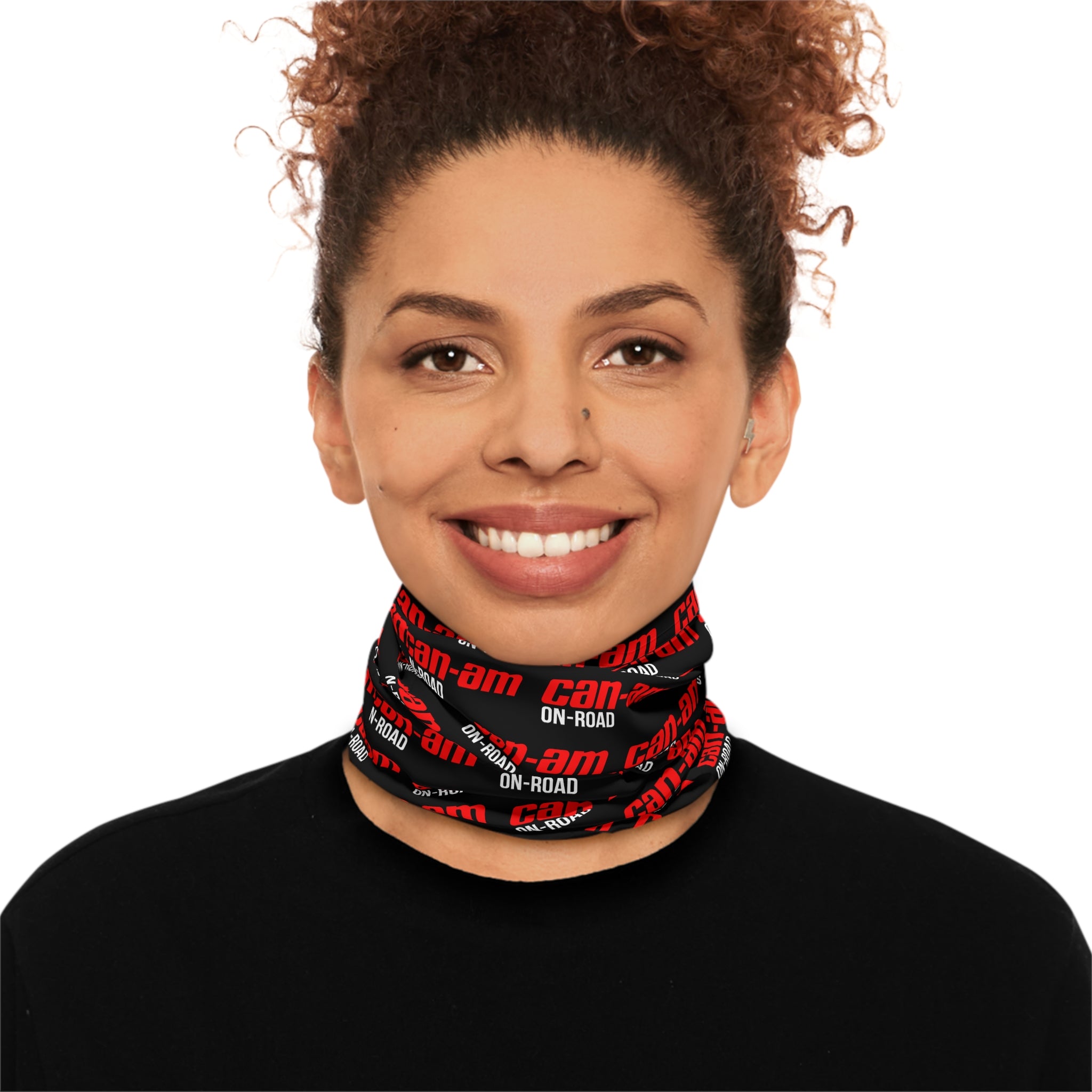 CAN-AM CORE Logo Neck Gaiter — CAN-AM On-Road Red Pattern Face Shield