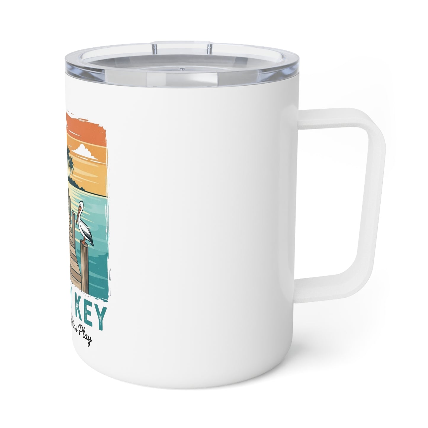 Grassy Key Insulated 10 ounce Coffee Travel Mug