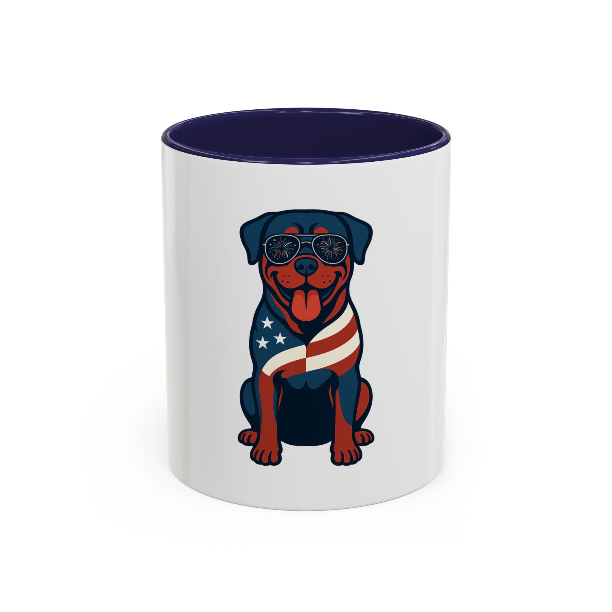 Patriotic Dog Mug, Rottweiler Coffee Cup, Cute Pet Lover Gift