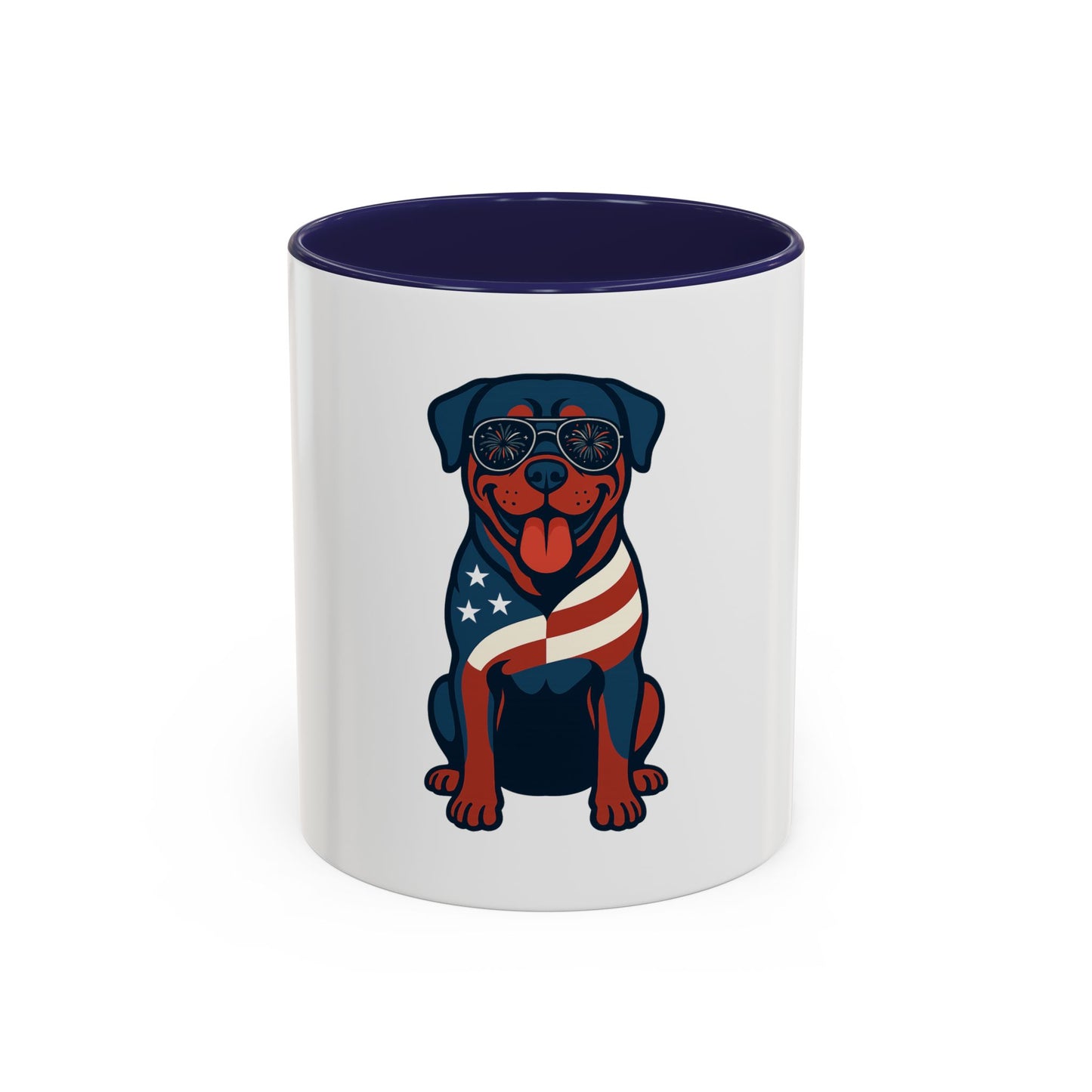 Patriotic Dog Mug, Rottweiler Coffee Cup, Cute Pet Lover Gift