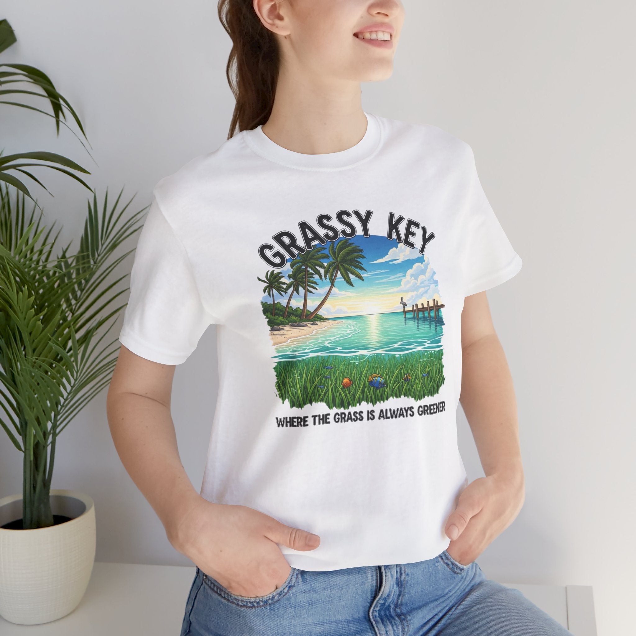 FLORIDA KEYS COLLECTION Grassy Key Shirt, Casual Summer T-Shirt