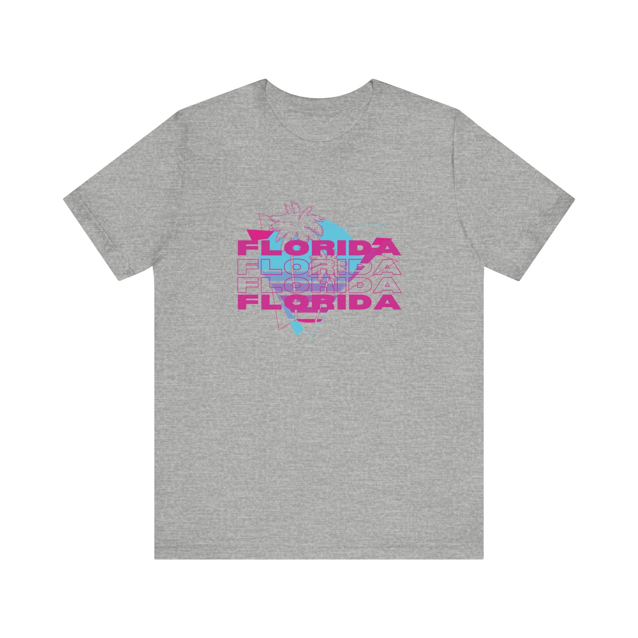 Florida Vibes Unisex Jersey Tee - Retro Design with Palm Tree