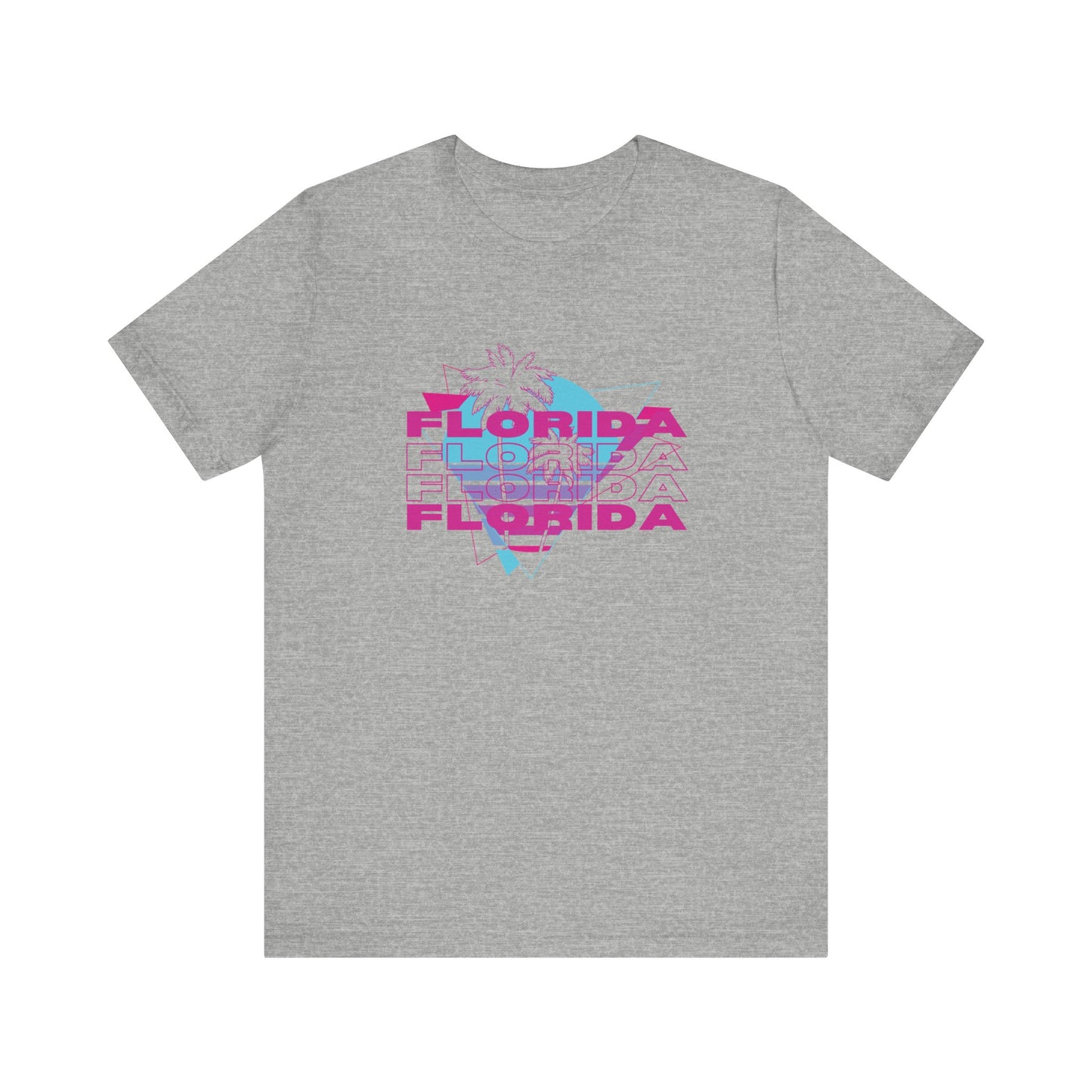 Florida Vibes Unisex Jersey Tee - Retro Design with Palm Tree