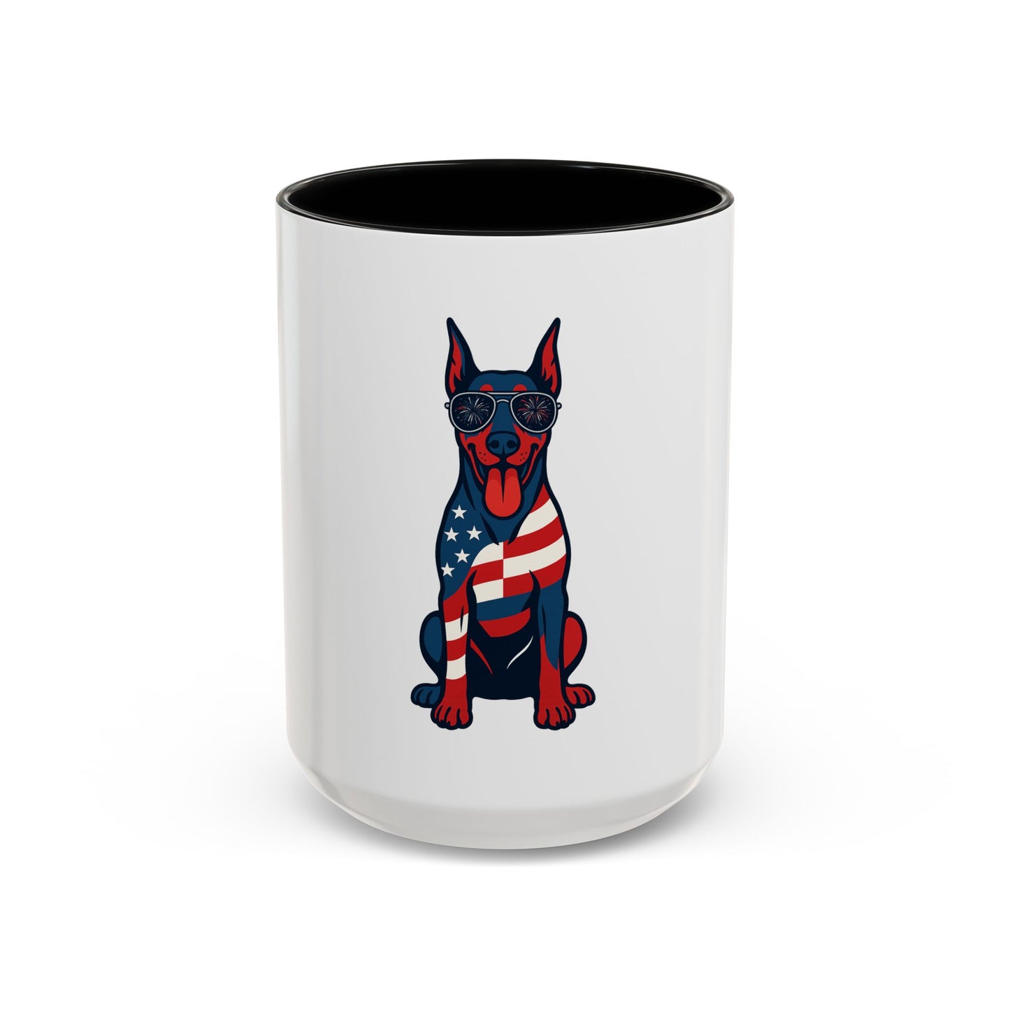 Patriotic Doberman Dog Coffee Mug - Perfect for Dog Lovers, 4th of July Gifts