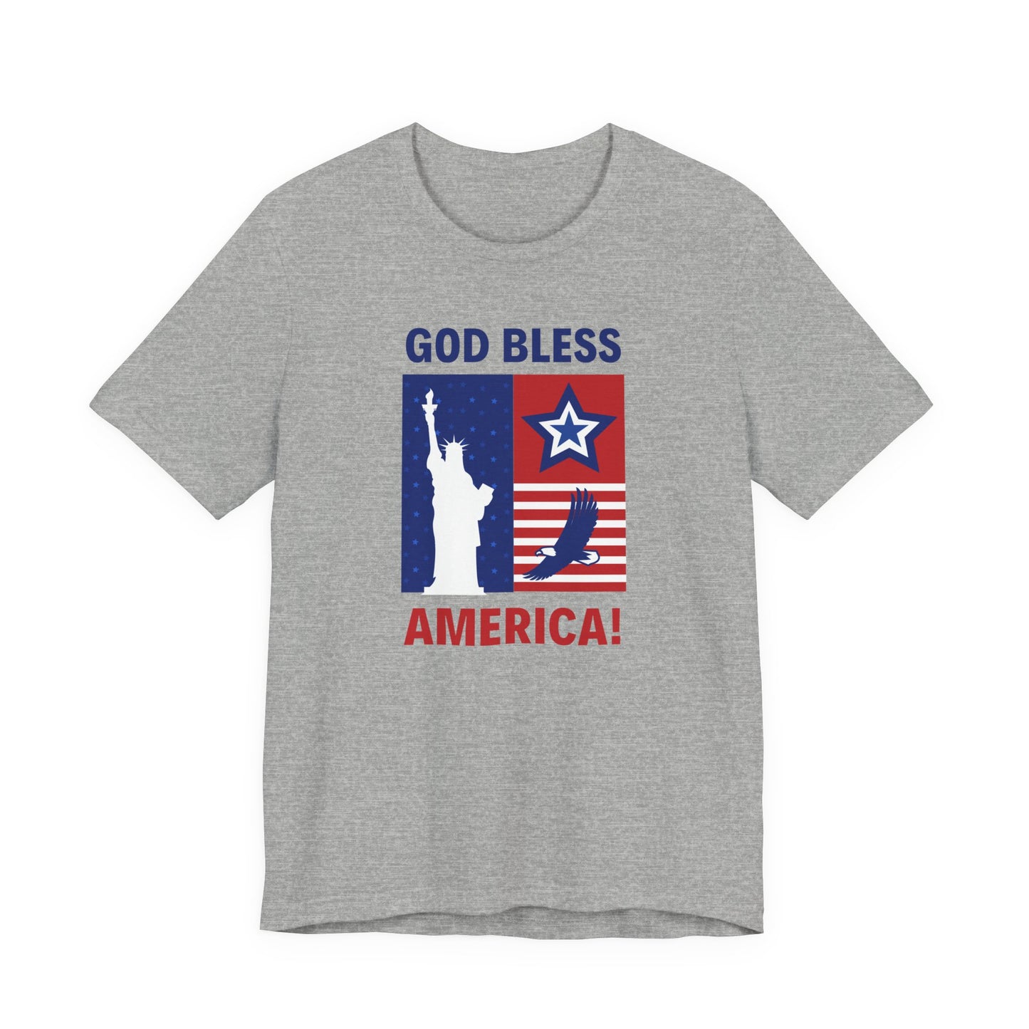 Patriotic Unisex Jersey Tee - 'God Bless America!' Design
