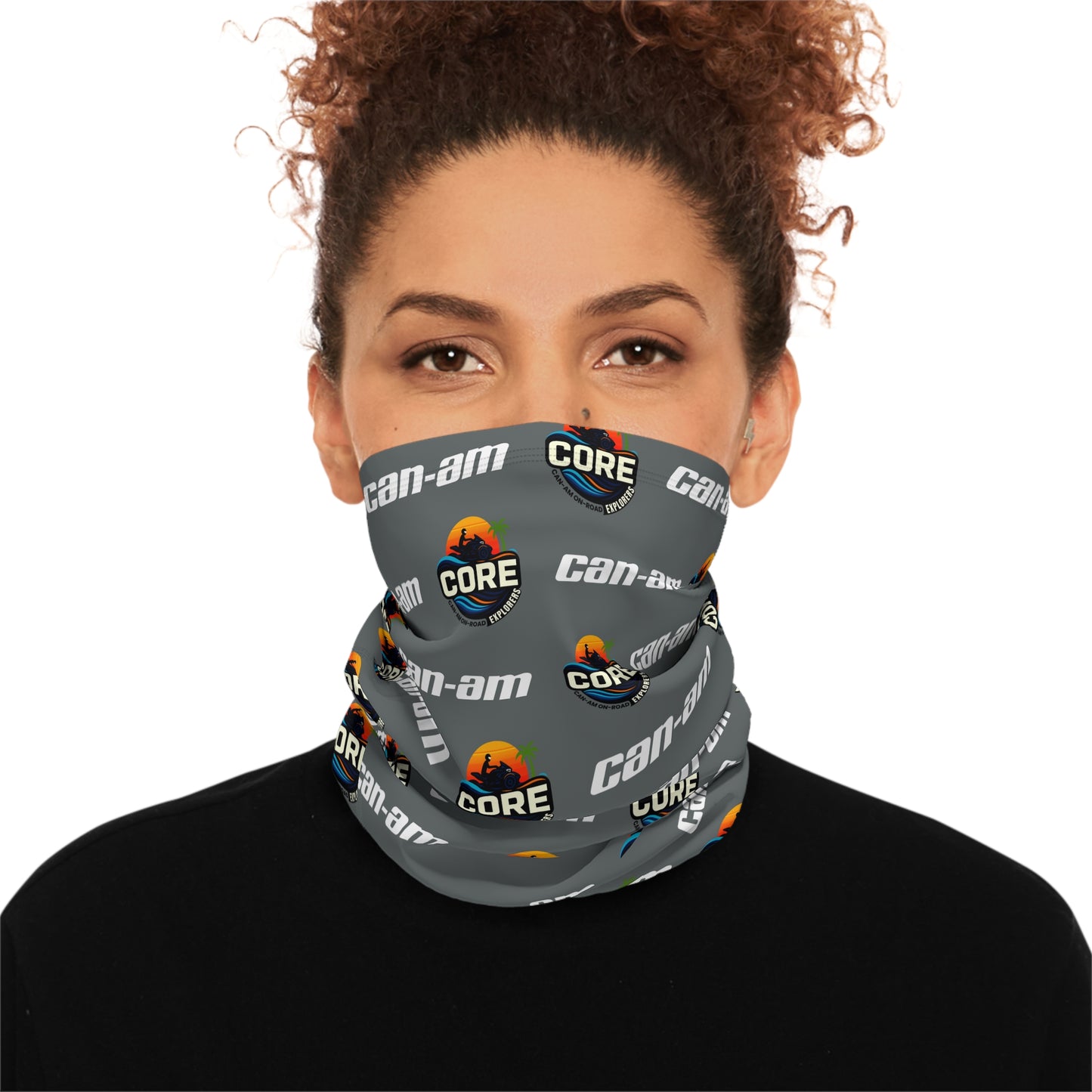 Can-Am CORE Branded Winter Neck Gaiter with Drawstring — Windproof Cold-Weather Face Mask